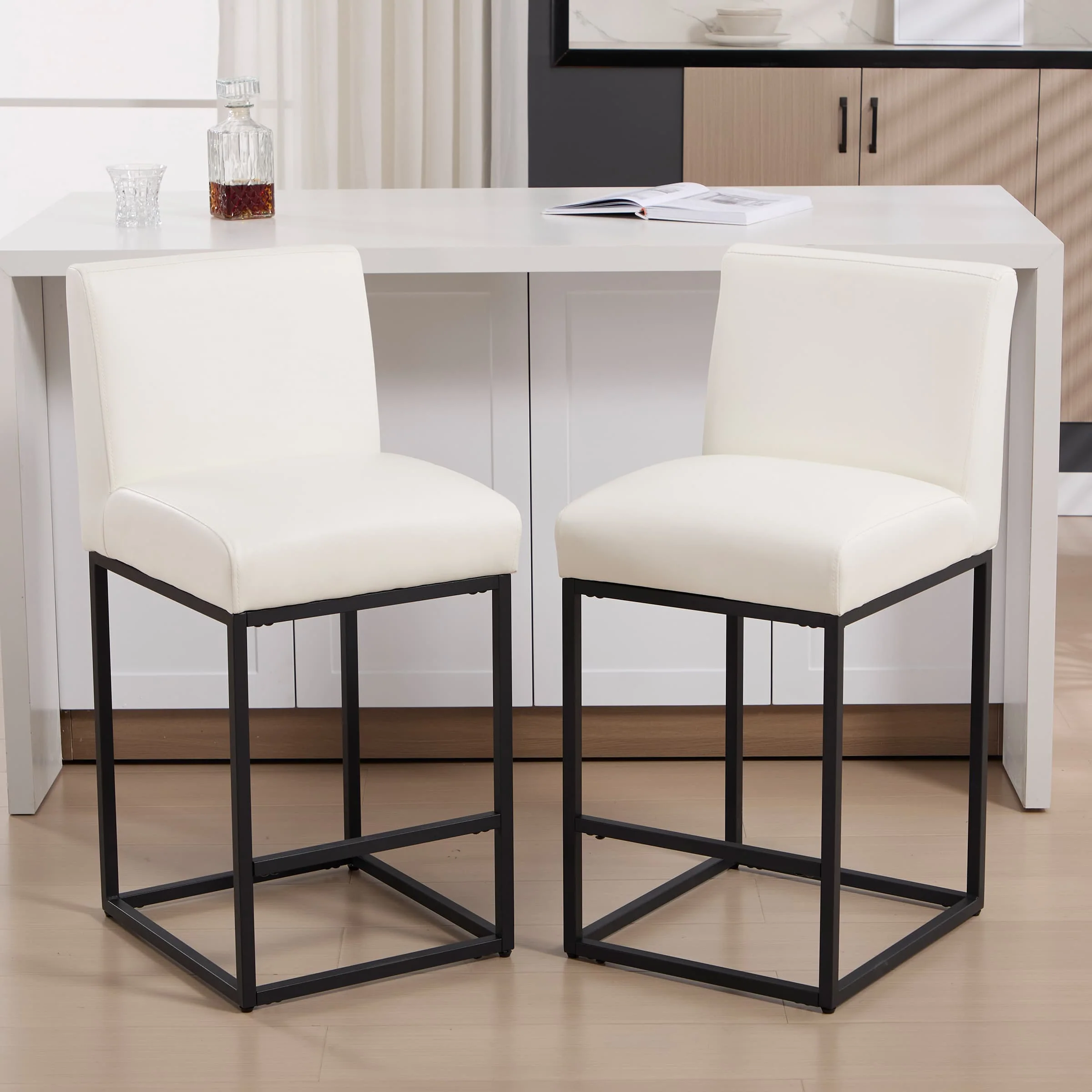 27"H & 31"H Metal Frame Counter Height Bar Stools Set of 2 - 5691 - Image 17