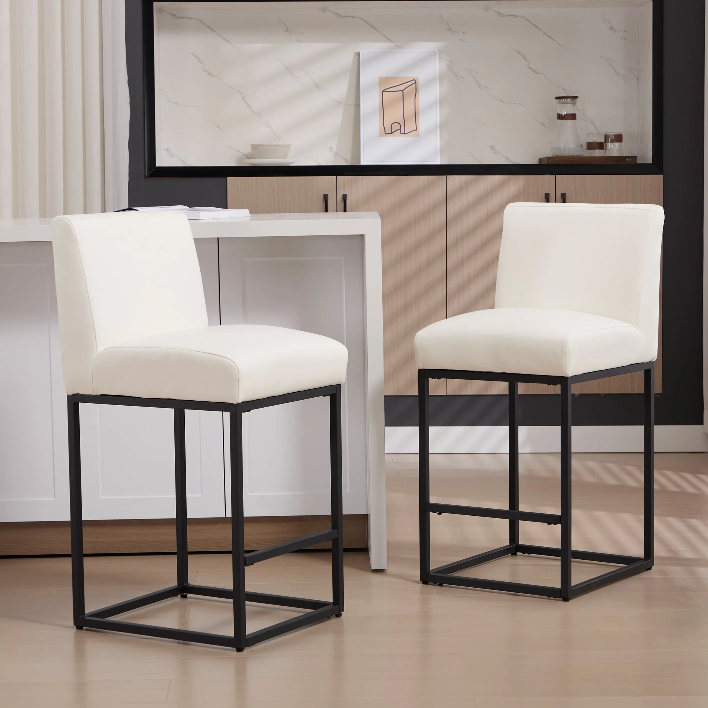 27"H & 31"H Metal Frame Counter Height Bar Stools Set of 2 - 5691 - Image 18