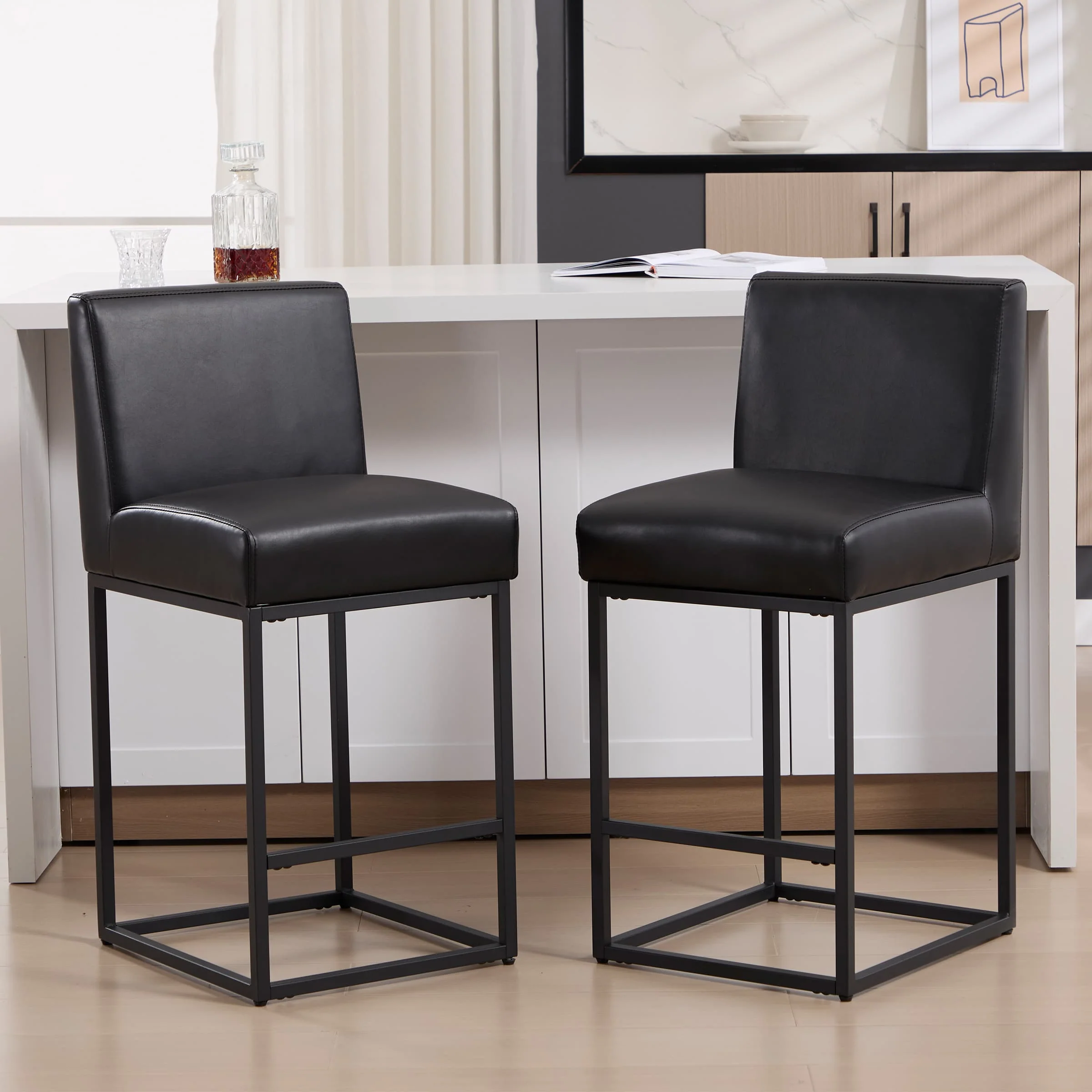 27"H & 31"H Metal Frame Counter Height Bar Stools Set of 2 - 5691 - Image 22