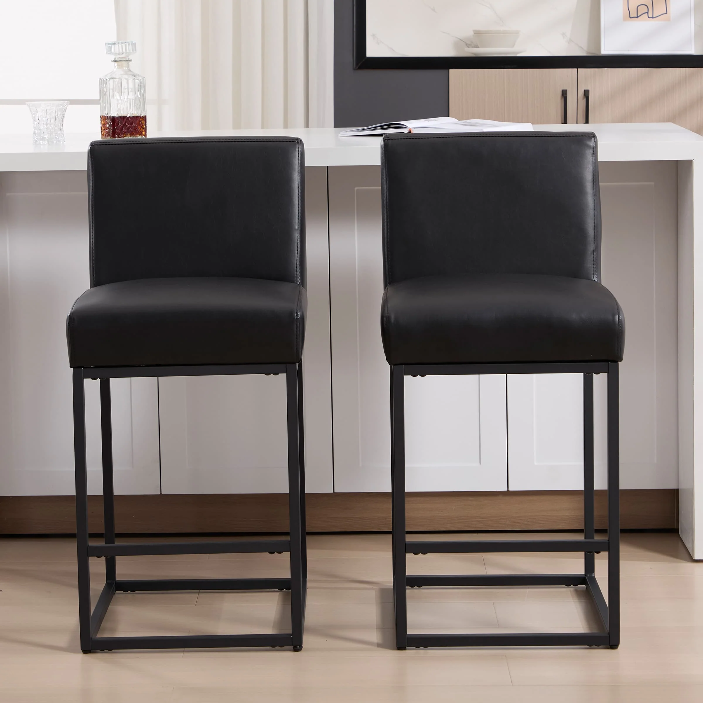 27"H & 31"H Metal Frame Counter Height Bar Stools Set of 2 - 5691 - Image 23