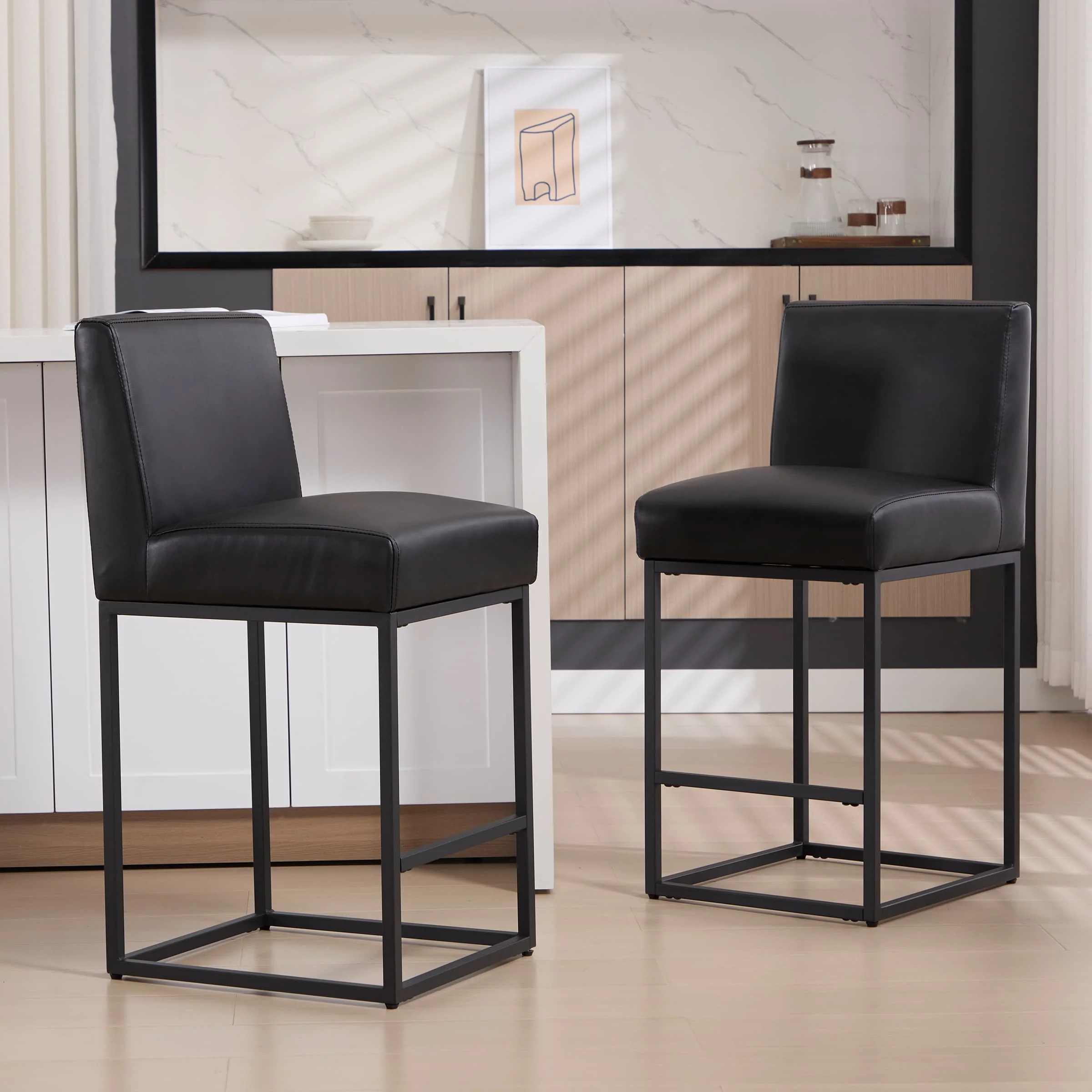 27"H & 31"H Metal Frame Counter Height Bar Stools Set of 2 - 5691 - Image 24