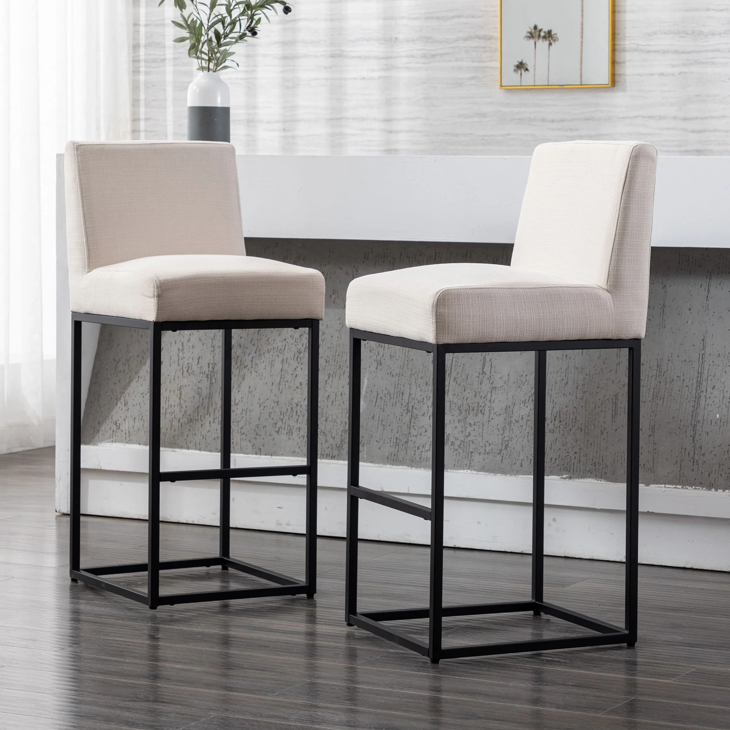 27"H & 31"H Metal Frame Counter Height Bar Stools Set of 2 - 5691 - Image 8