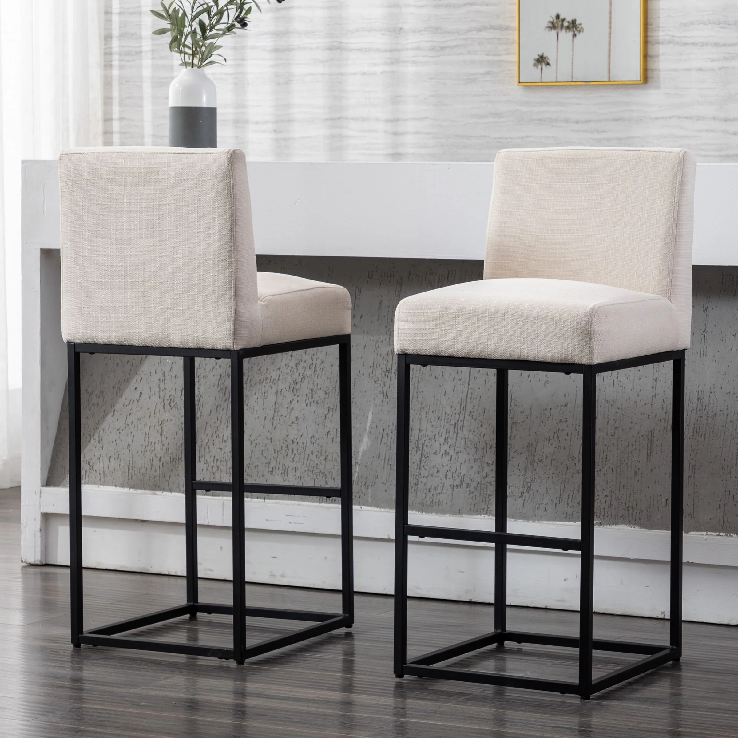 27"H & 31"H Metal Frame Counter Height Bar Stools Set of 2 - 5691 - Image 9