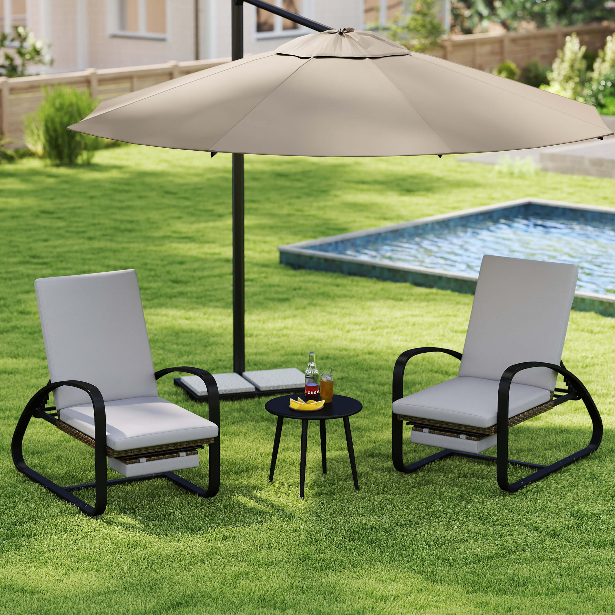 3 Piece Patio Set with Chaise Lounge Chairs and Table - 20701SE - Image 24
