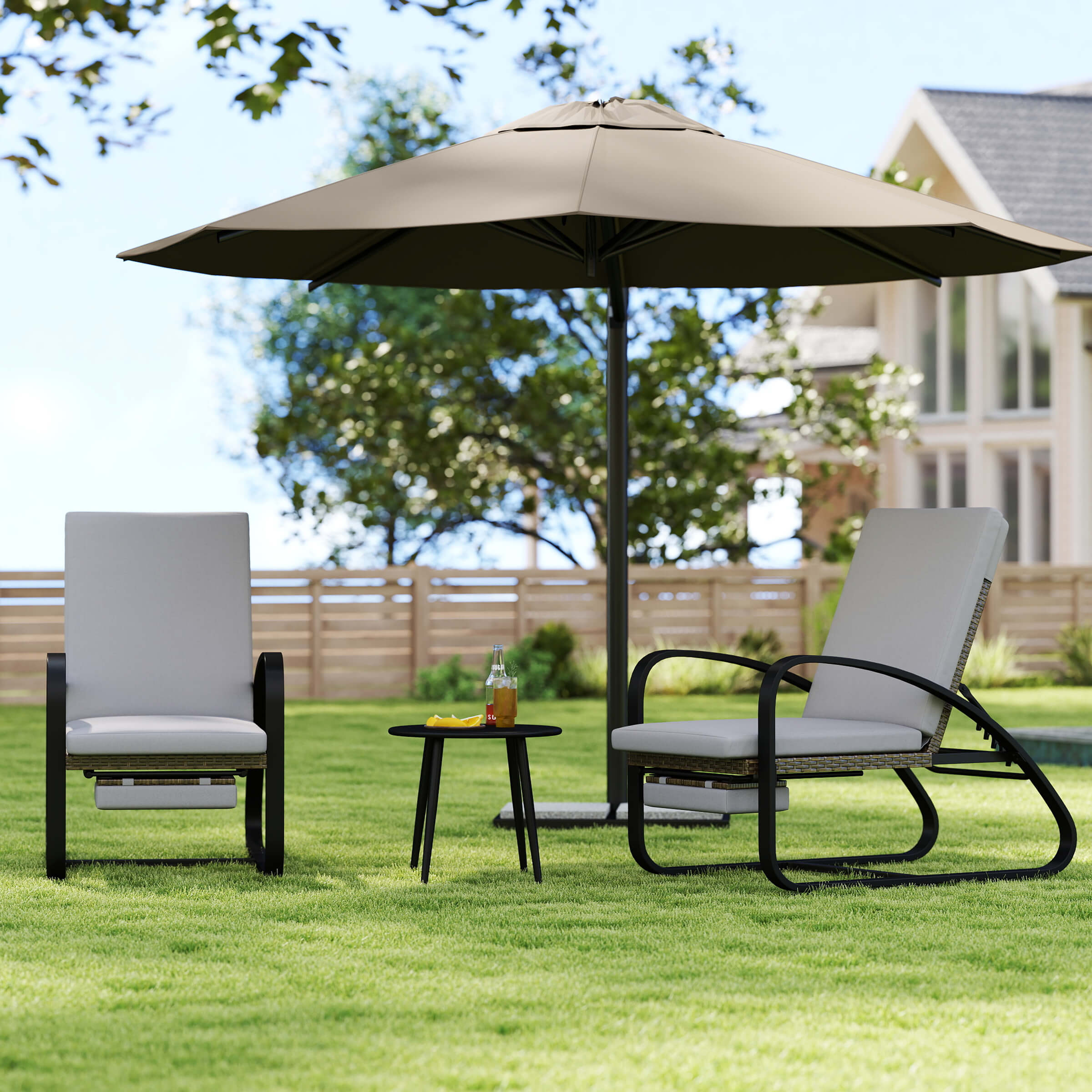 3 Piece Patio Set with Chaise Lounge Chairs and Table - 20701SE - Image 25