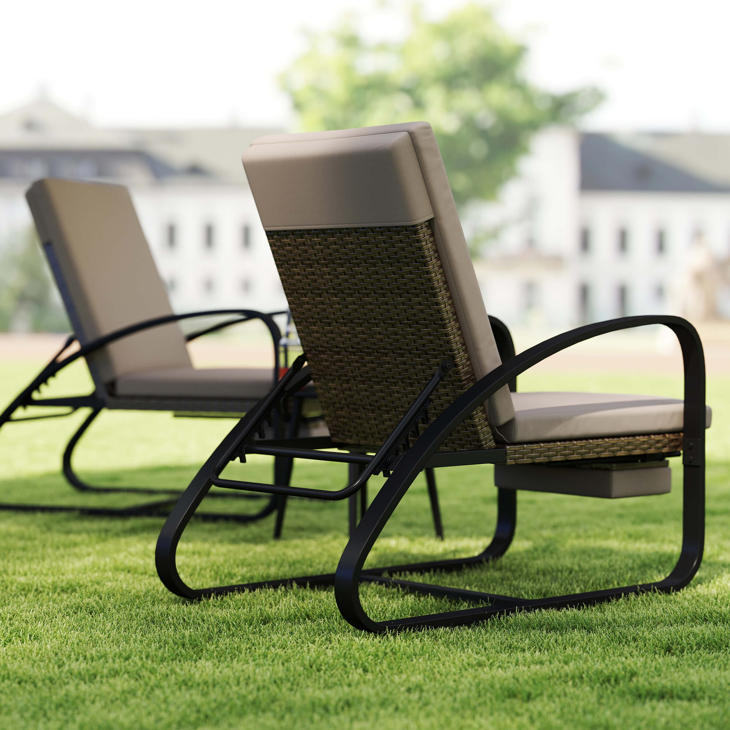 3 Piece Patio Set with Chaise Lounge Chairs and Table - 20701SE - Image 4
