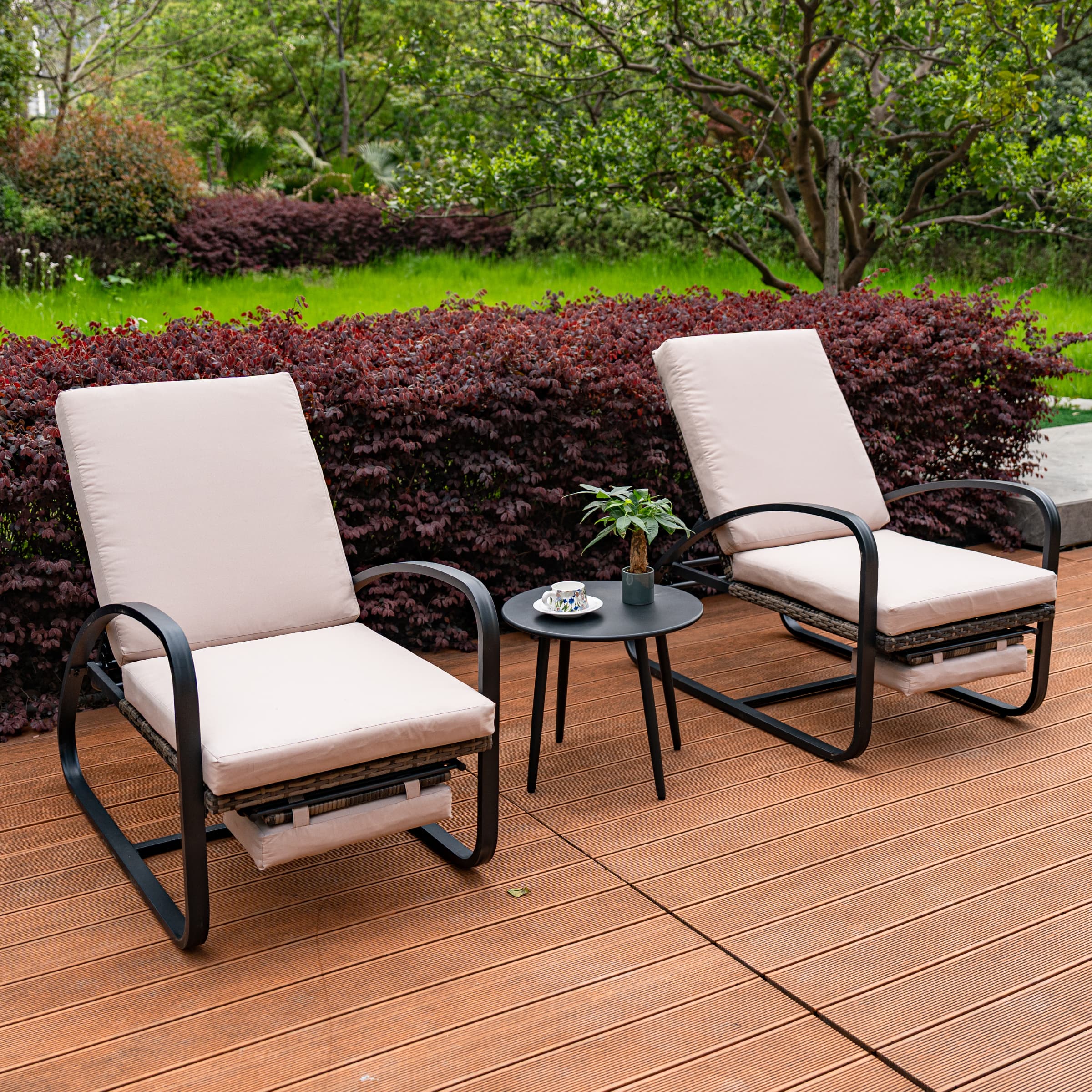 3 Piece Patio Set with Chaise Lounge Chairs and Table - 20701SE - Image 5