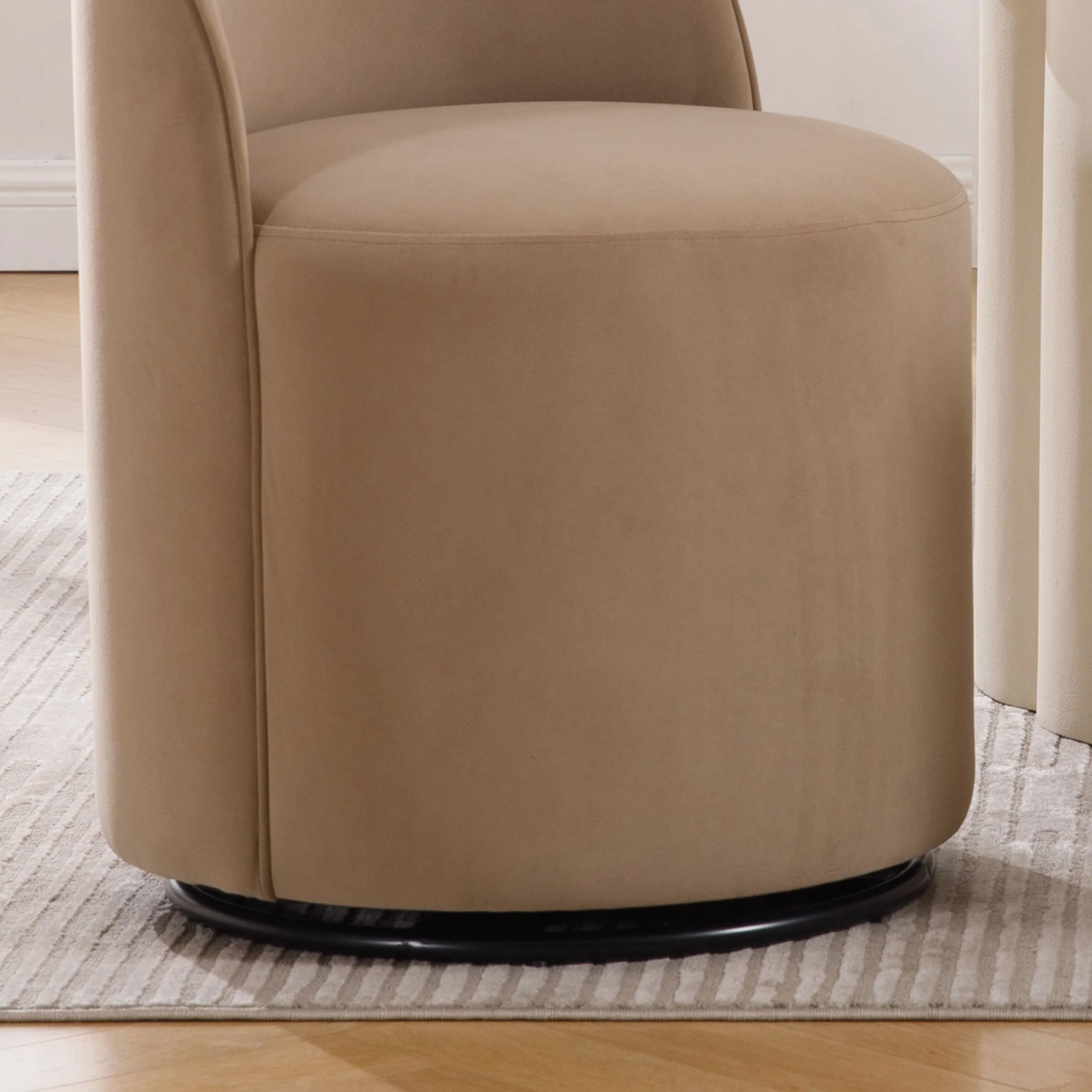 Swivel Upholstered Barrel Dining Chair 1PCS - X299DC - Image 13