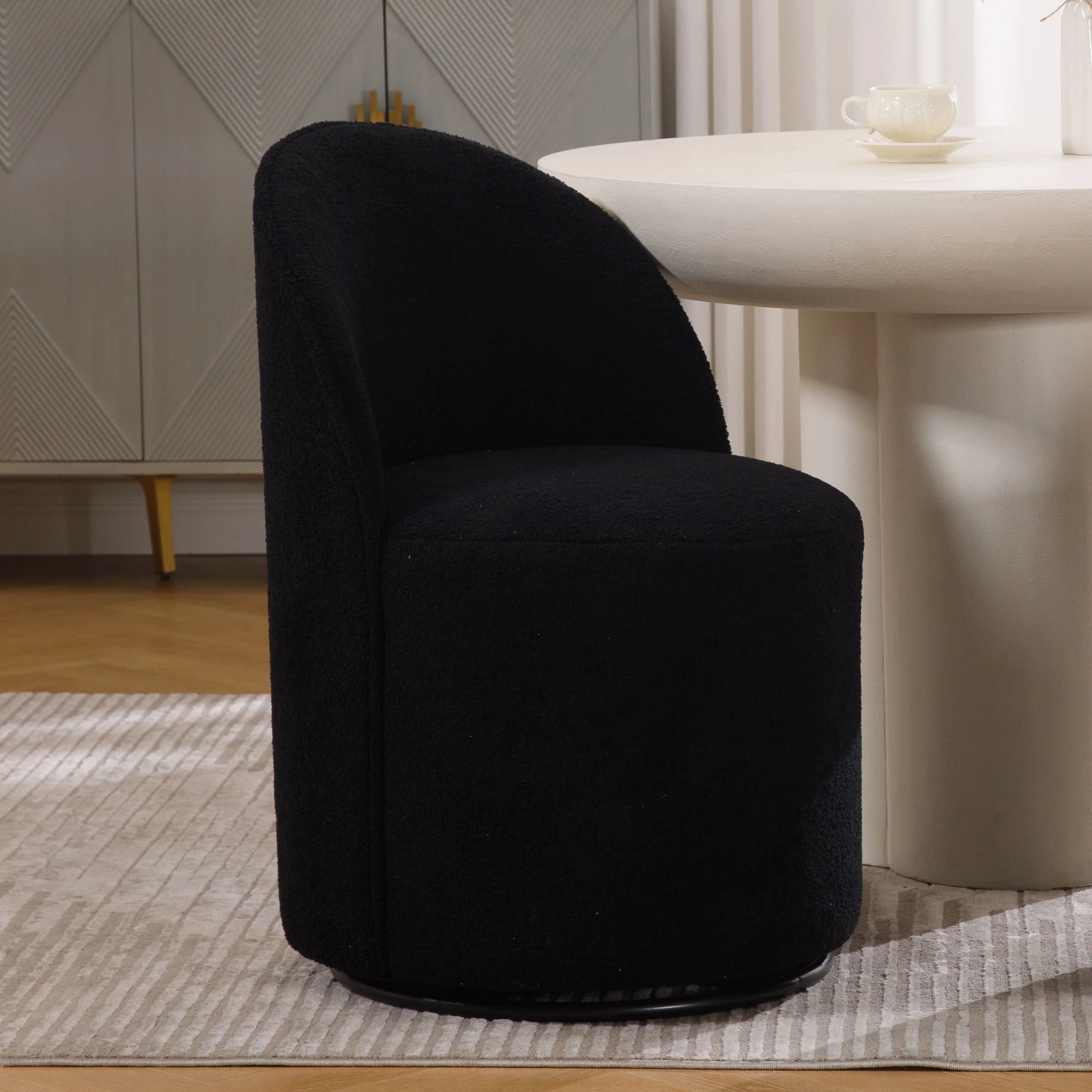 Swivel Upholstered Barrel Dining Chair 1PCS - X299DC - Image 20