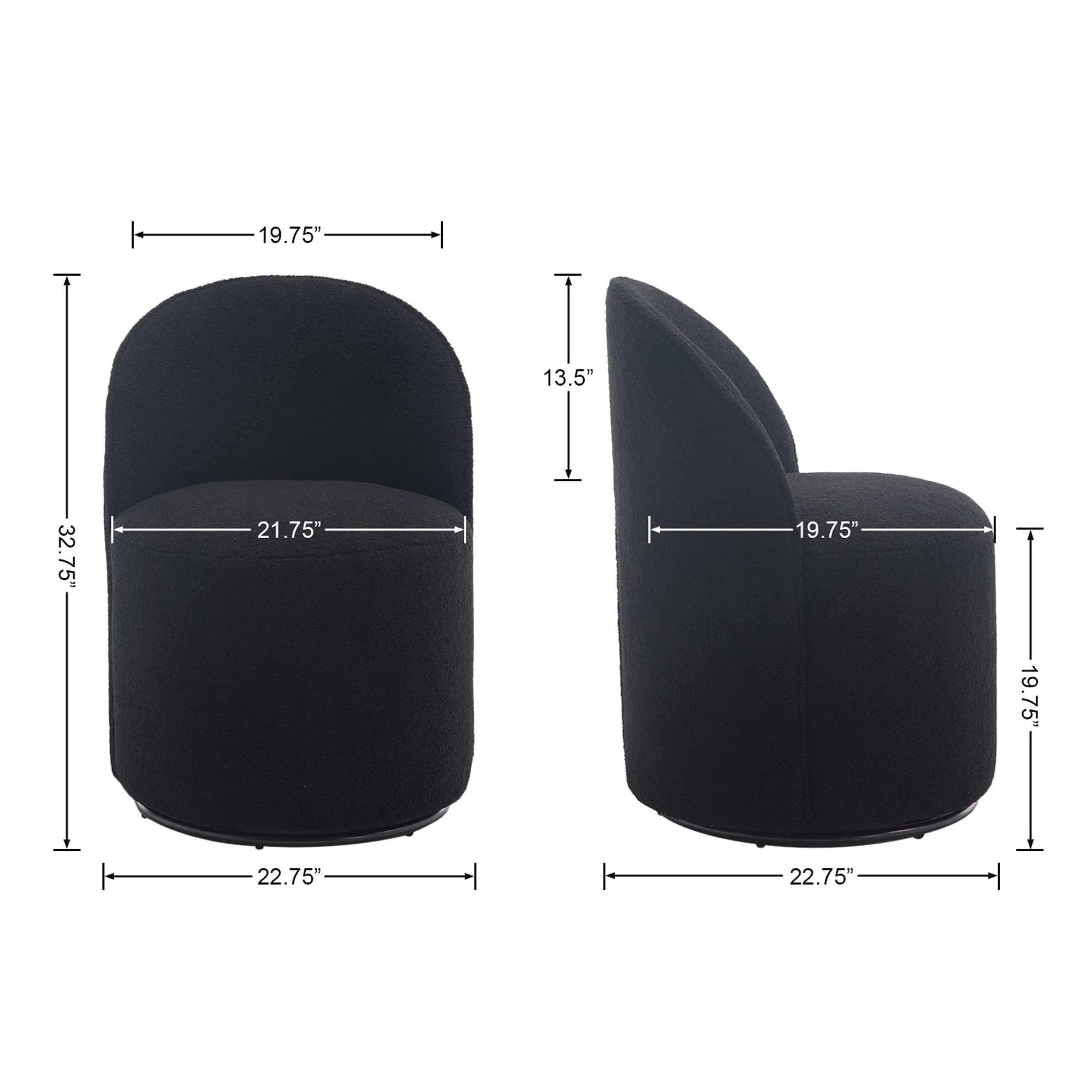 Swivel Upholstered Barrel Dining Chair 1PCS - X299DC - Image 24
