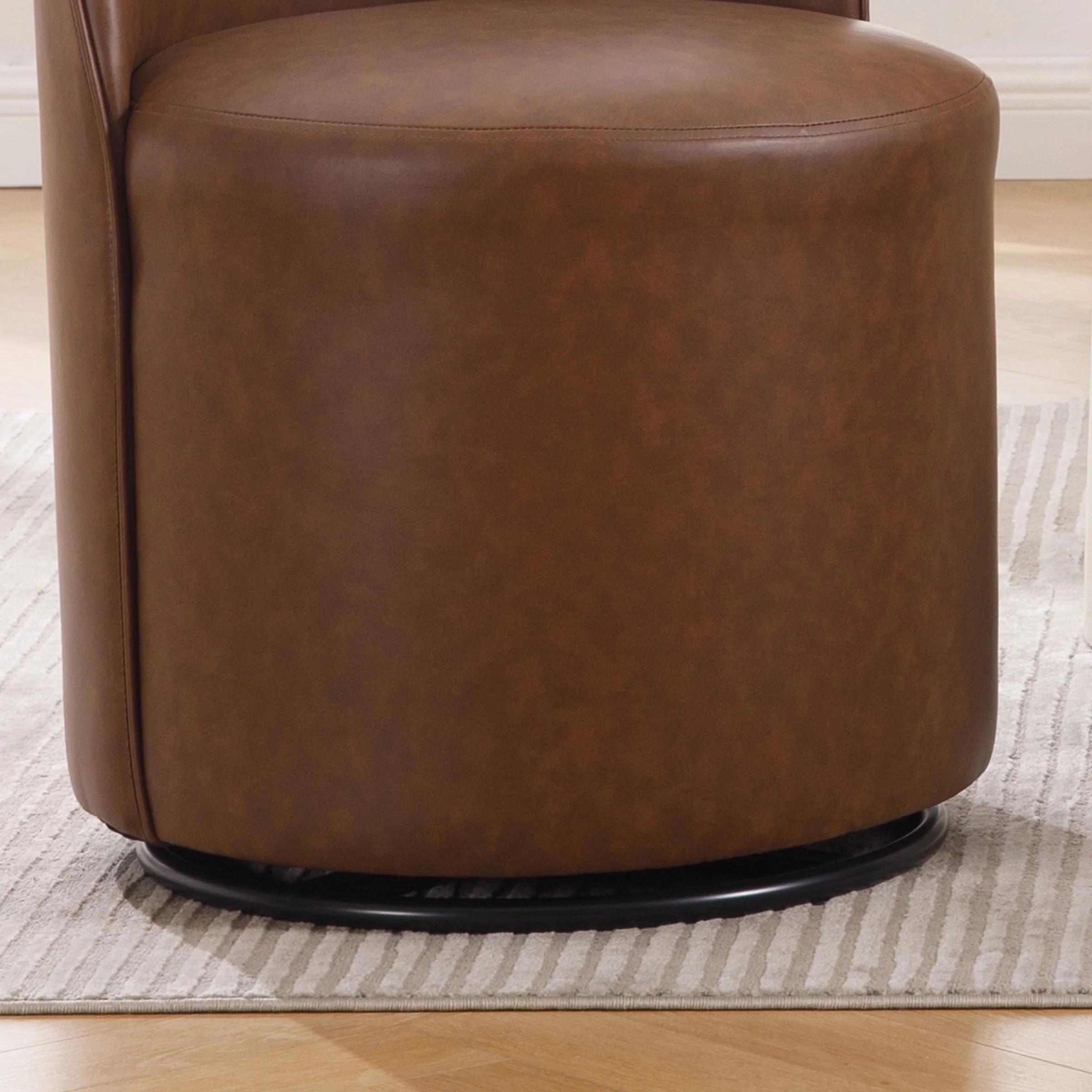 Swivel Upholstered Barrel Dining Chair 1PCS - X299DC - Image 6