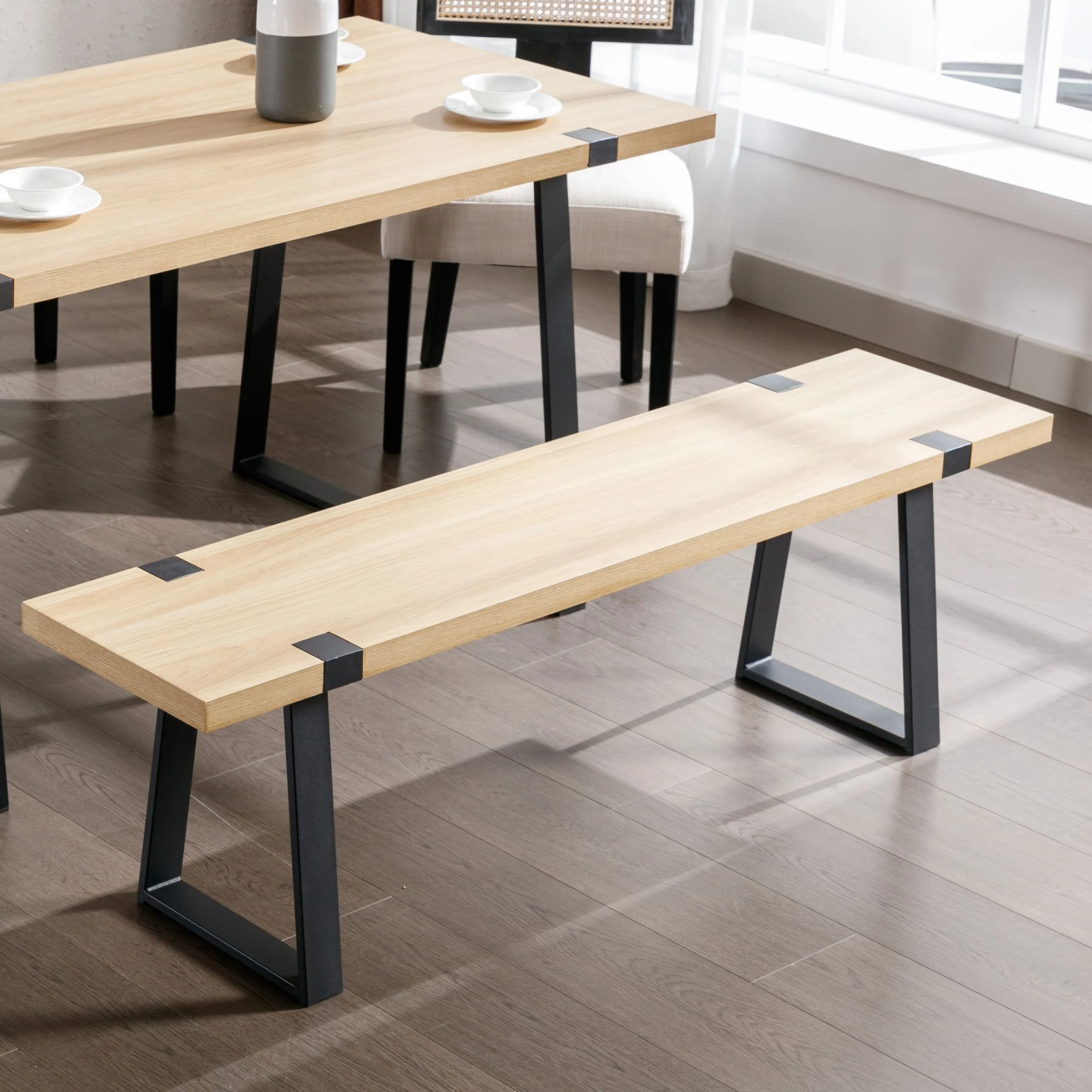 60"W Wood Dining Bench - XXX13BH - Image 7