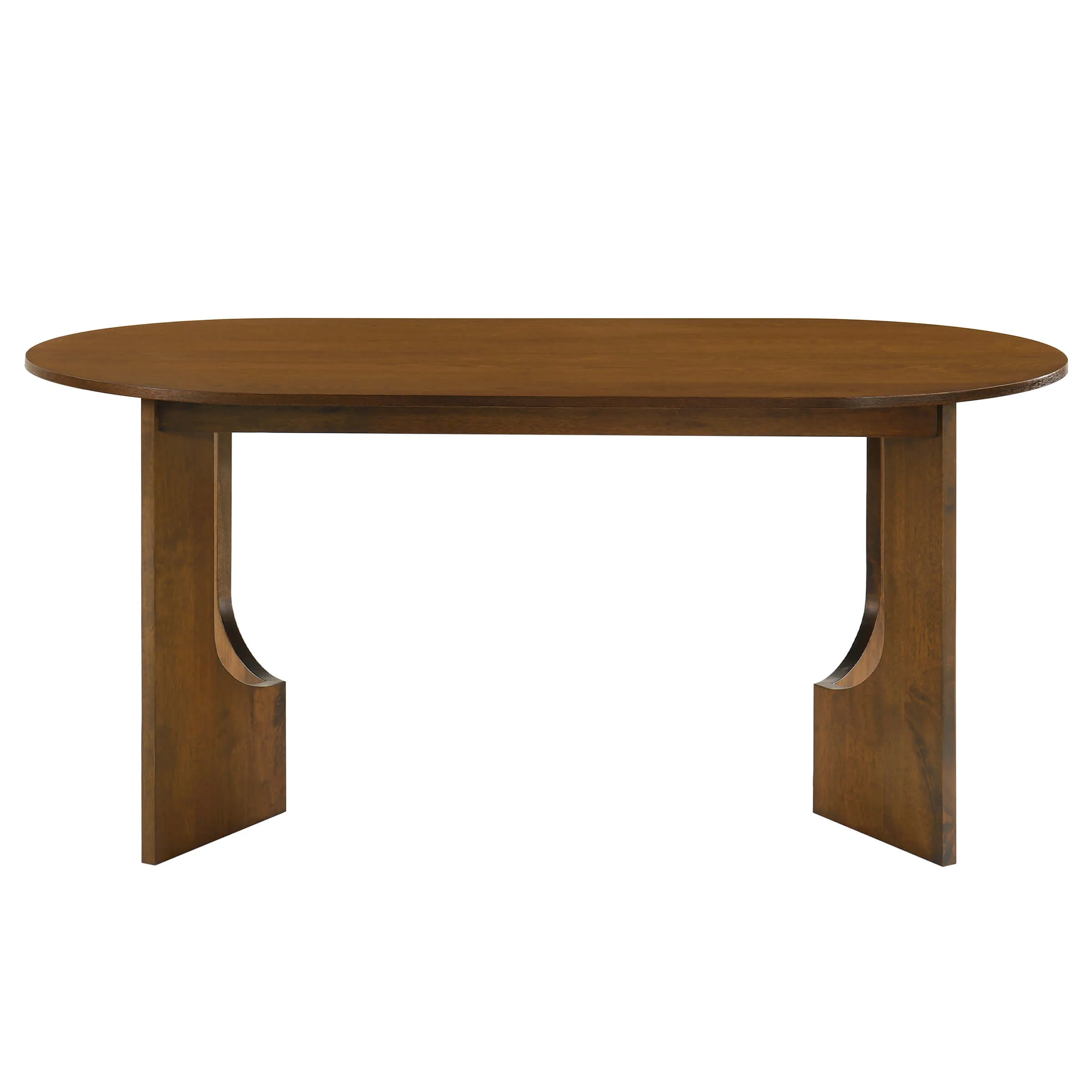 63"L Solid Wood Walnut Oval Dining Table - 00074DT - Image 5