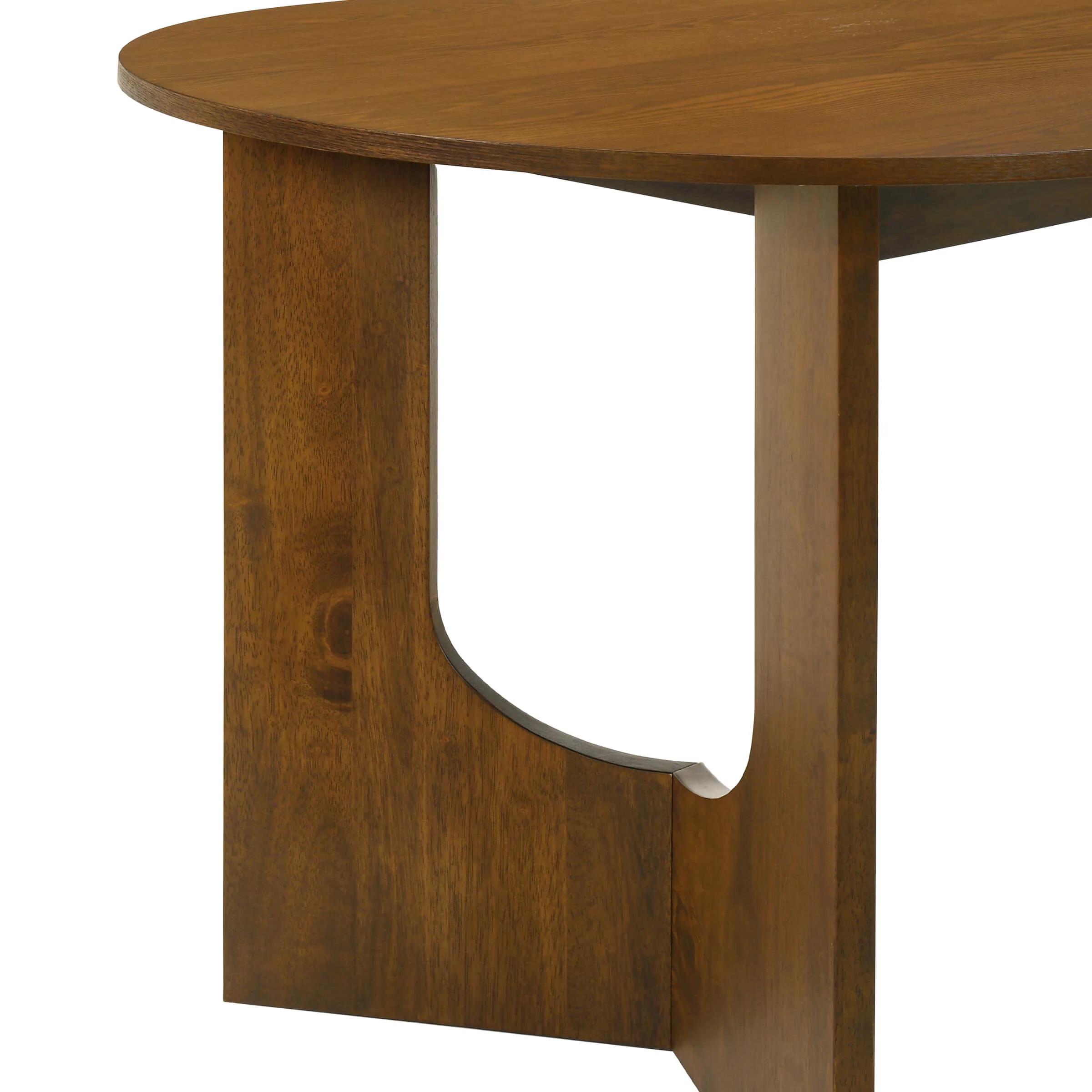 63"L Solid Wood Walnut Oval Dining Table - 00074DT - Image 6
