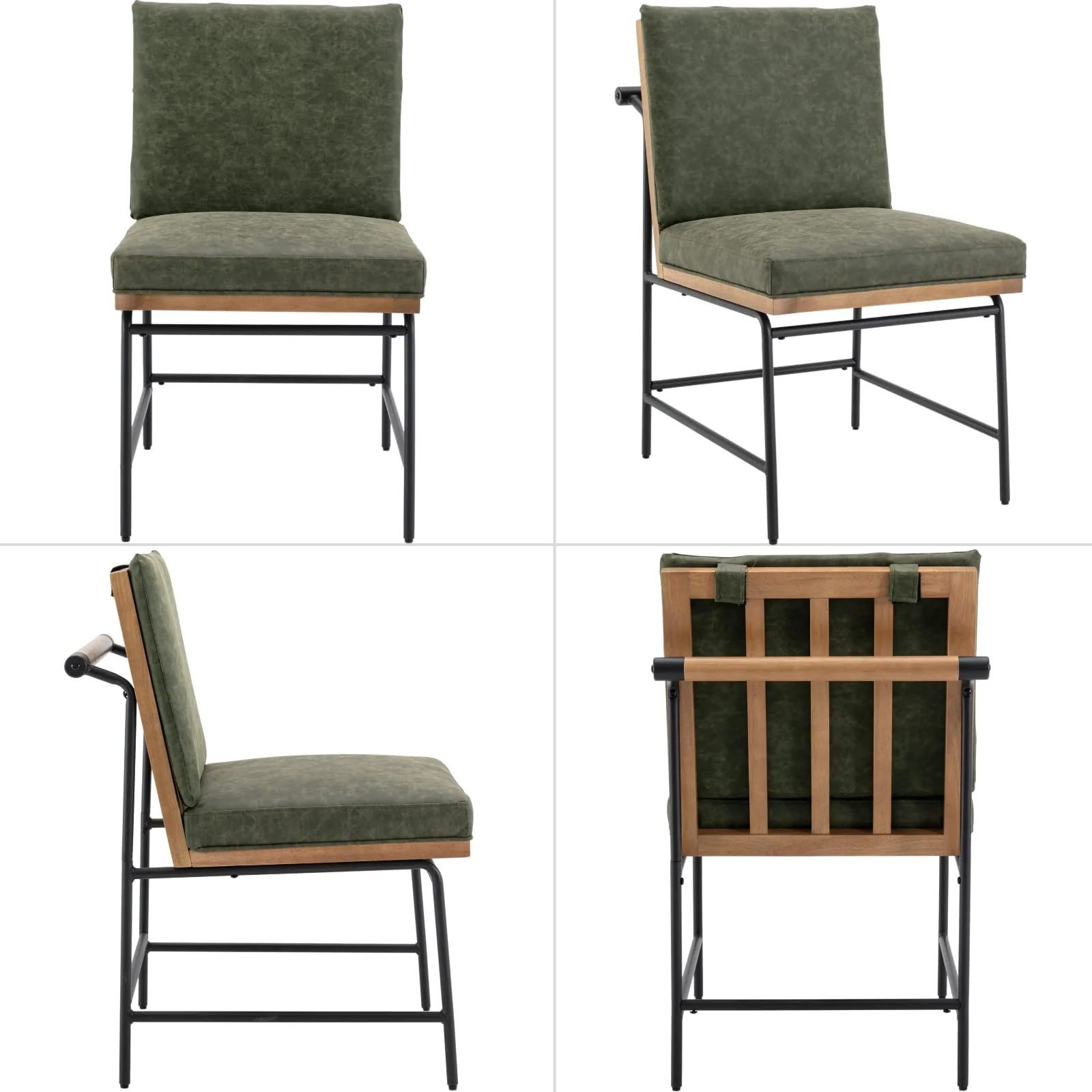 Metal Legs Armless Dining Chairs Set of 2 - 1912DC - Image 26