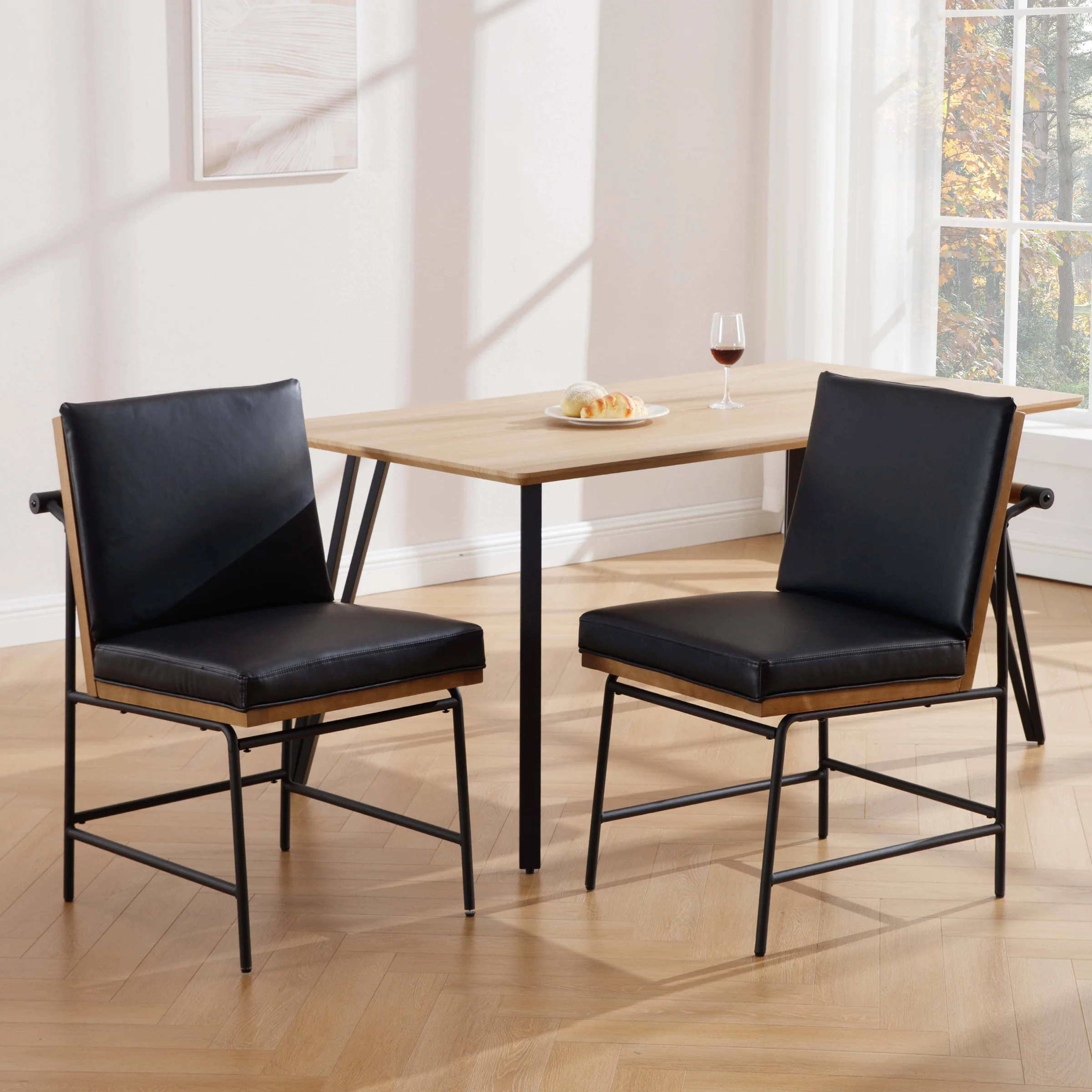 Metal Legs Armless Dining Chairs Set of 2 - 1912DC - Image 28