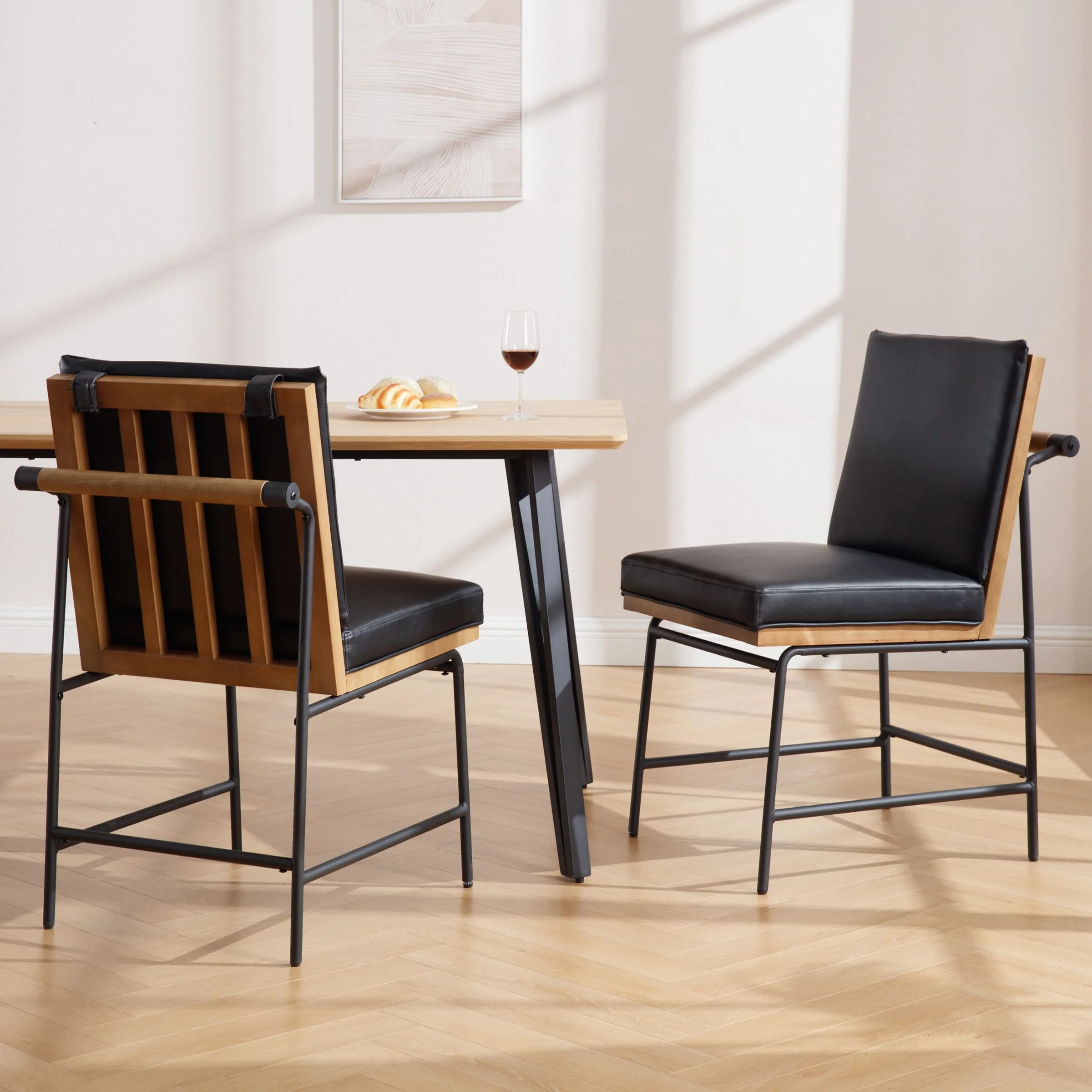 Metal Legs Armless Dining Chairs Set of 2 - 1912DC - Image 29