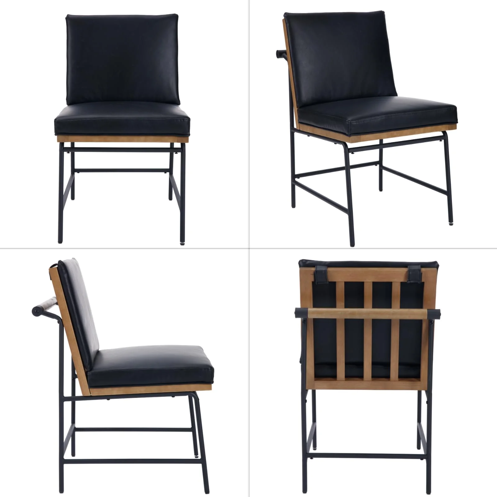 Metal Legs Armless Dining Chairs Set of 2 - 1912DC - Image 35