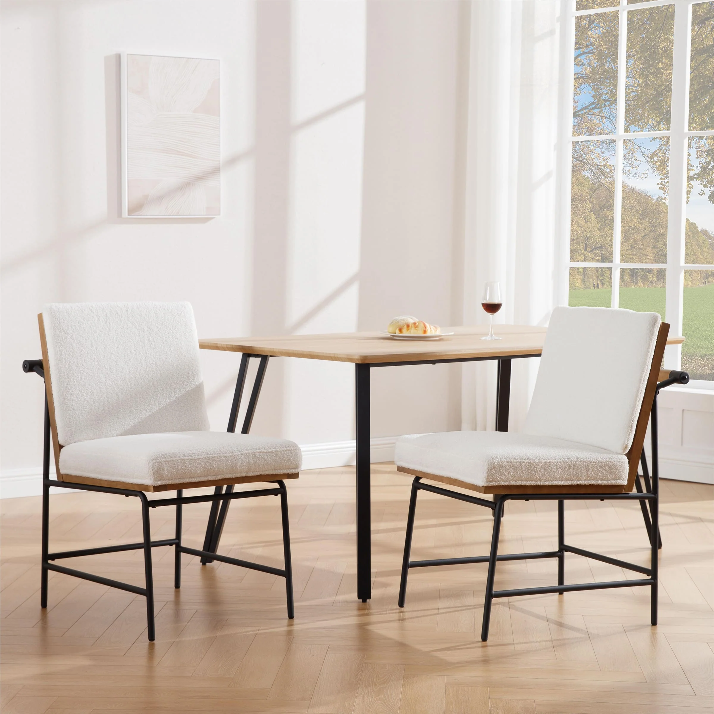 Metal Legs Armless Dining Chairs Set of 2 - 1912DC - Image 37