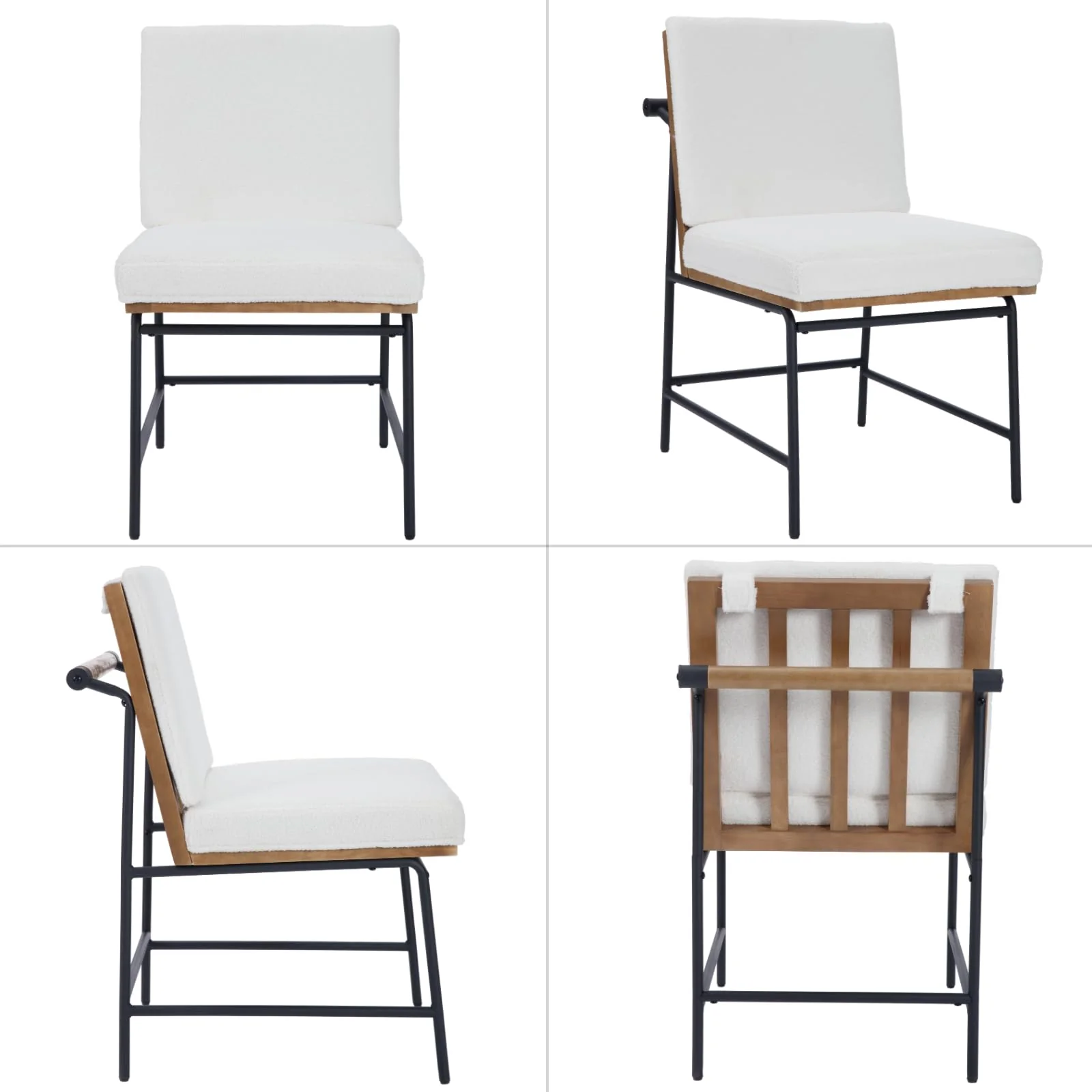 Metal Legs Armless Dining Chairs Set of 2 - 1912DC - Image 43