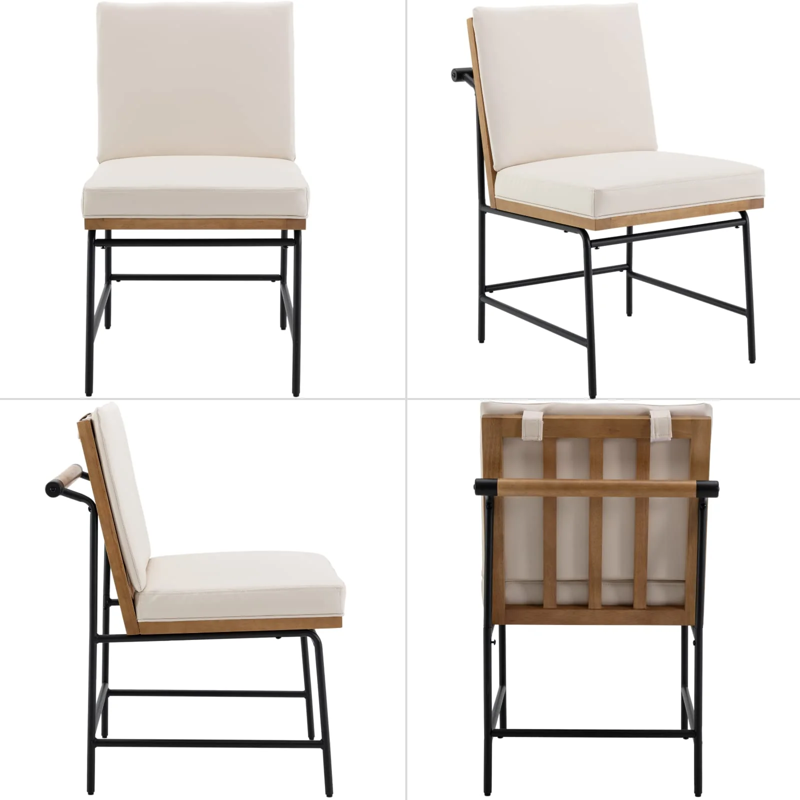 Metal Legs Armless Dining Chairs Set of 2 - 1912DC - Image 8