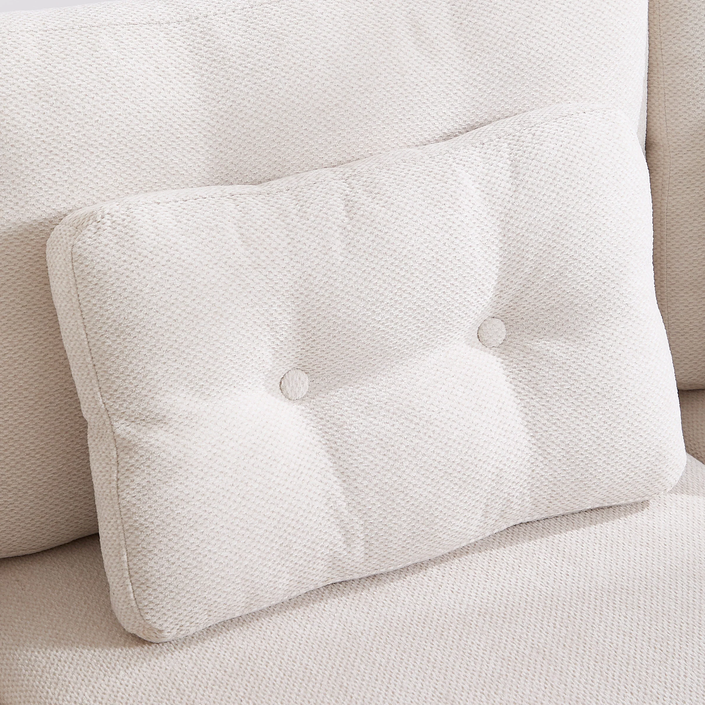Chenille 56.5" Modular Sectional Sofa with Waist Pillow - 90041SF - Image 39
