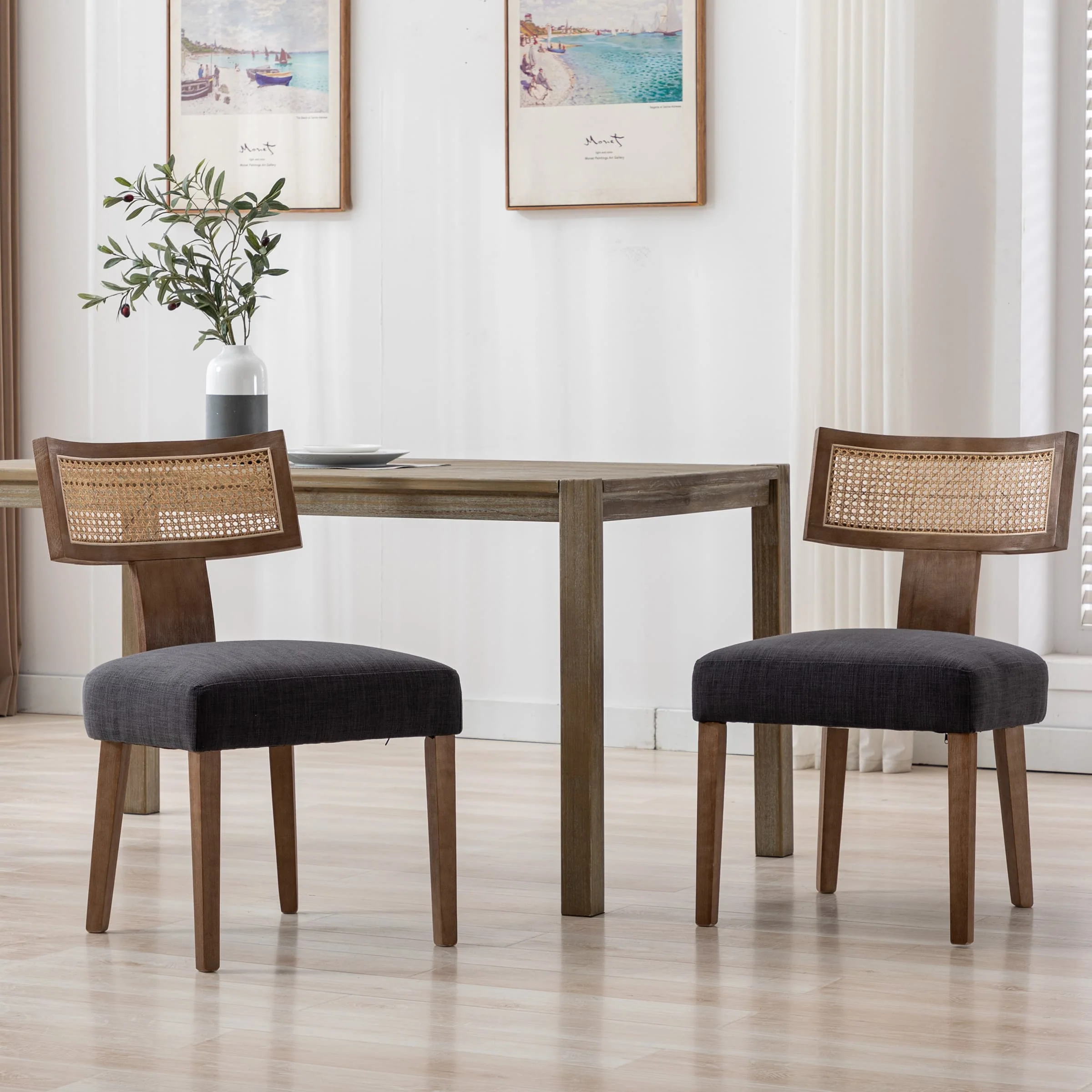 Classic Curved Open Back Dining Chairs Set of 2 - 1670&1917&1918 - Image 10