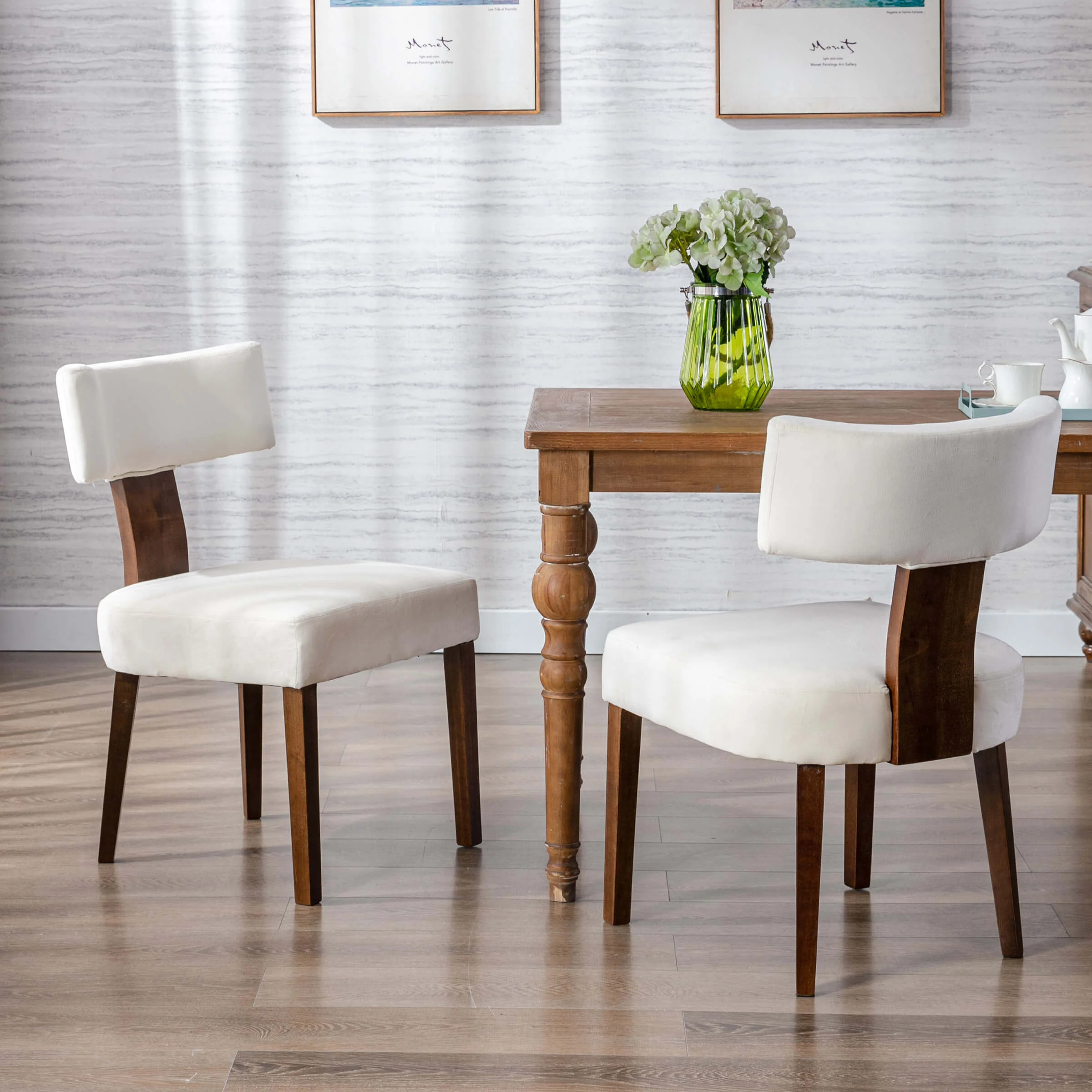 Classic Curved Open Back Dining Chairs Set of 2 - 1670&1917&1918 - Image 100