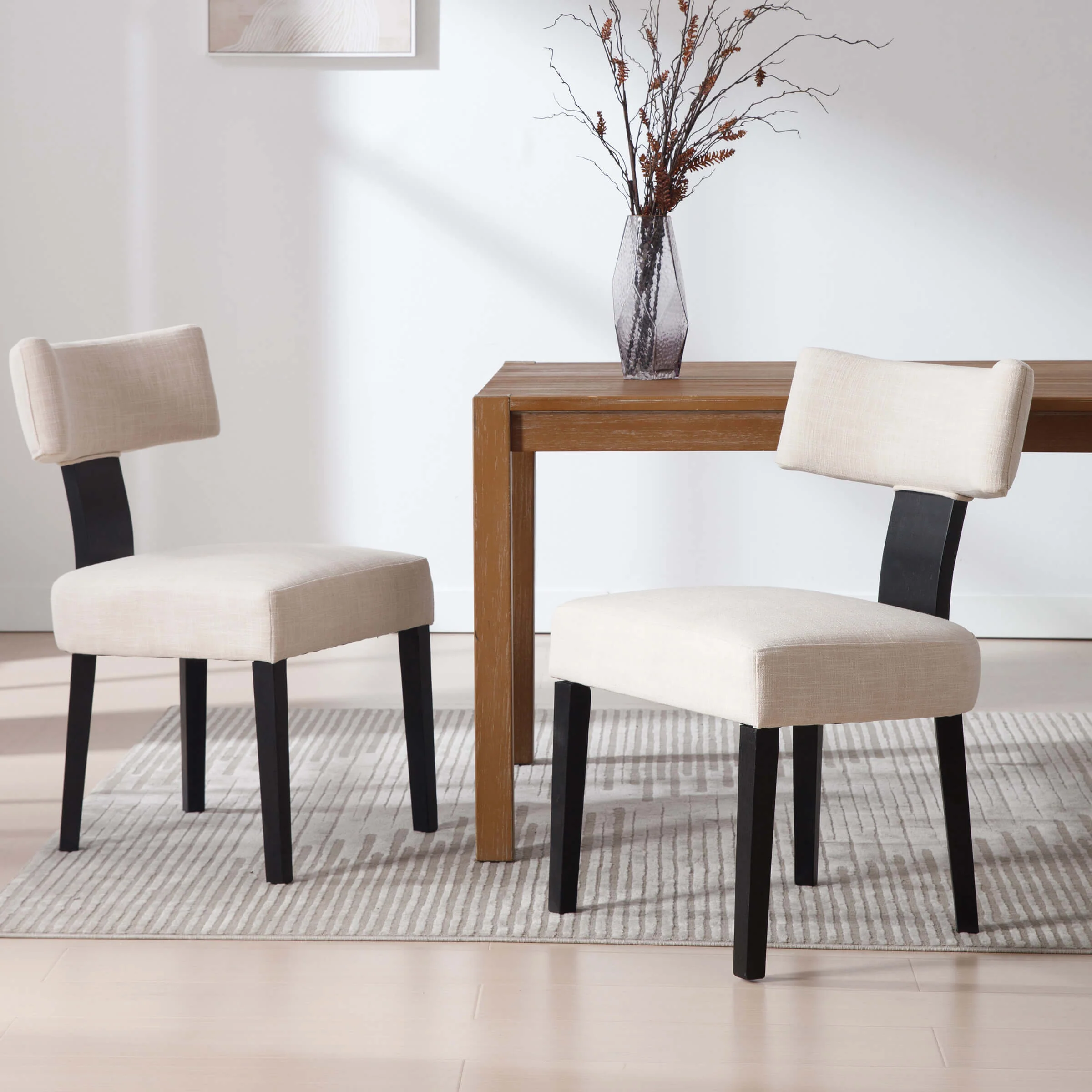 Classic Curved Open Back Dining Chairs Set of 2 - 1670&1917&1918 - Image 106
