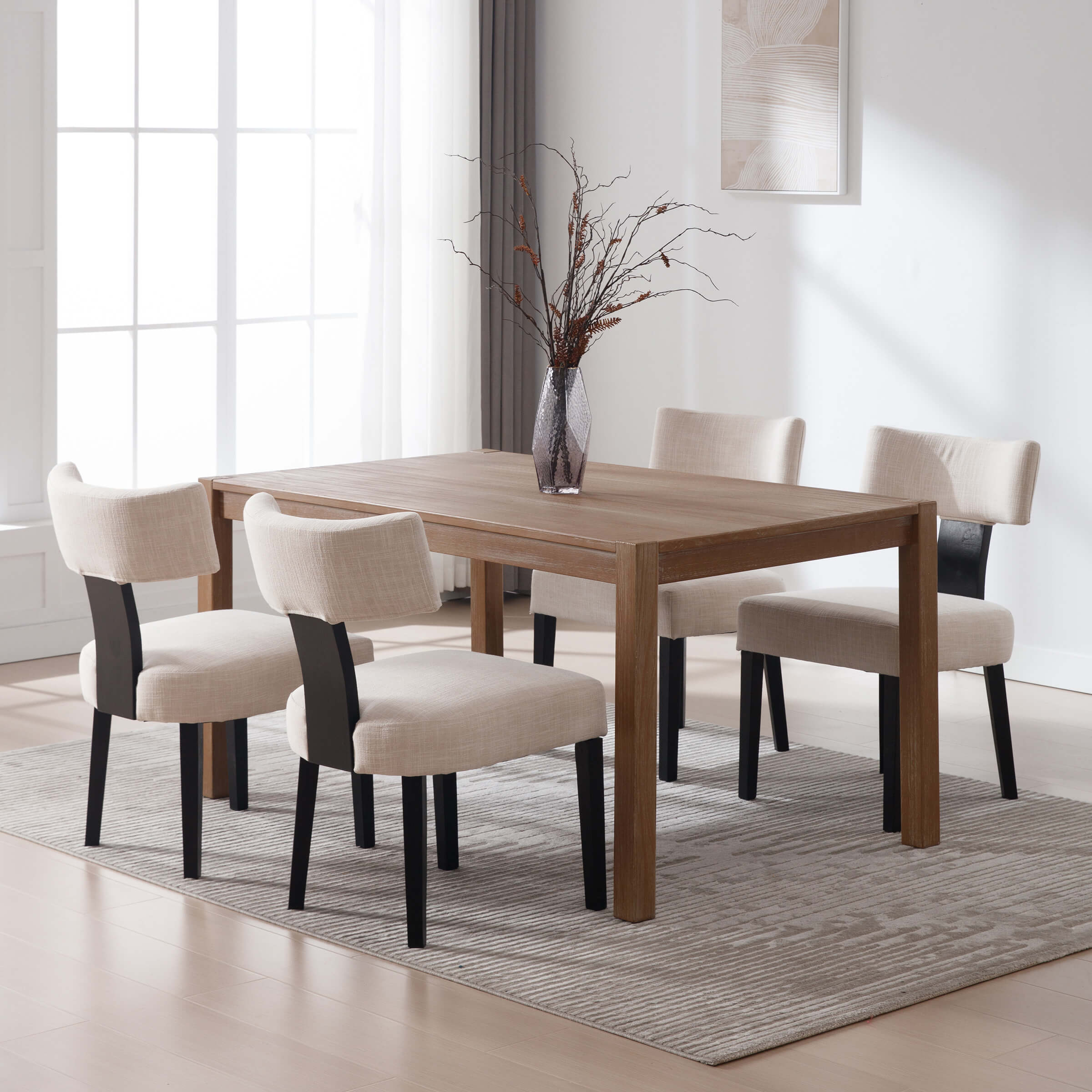 Classic Curved Open Back Dining Chairs Set of 2 - 1670&1917&1918 - Image 108