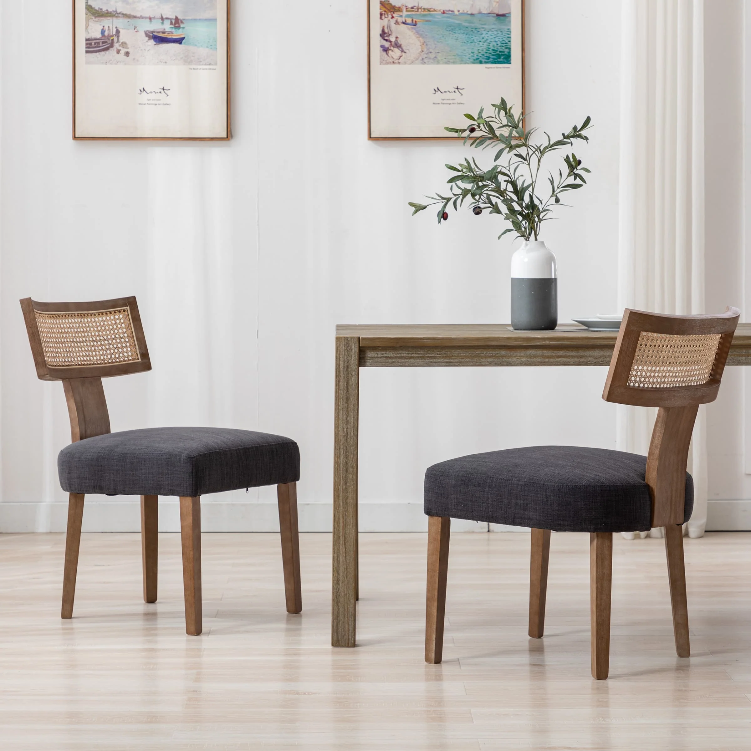 Classic Curved Open Back Dining Chairs Set of 2 - 1670&1917&1918 - Image 11