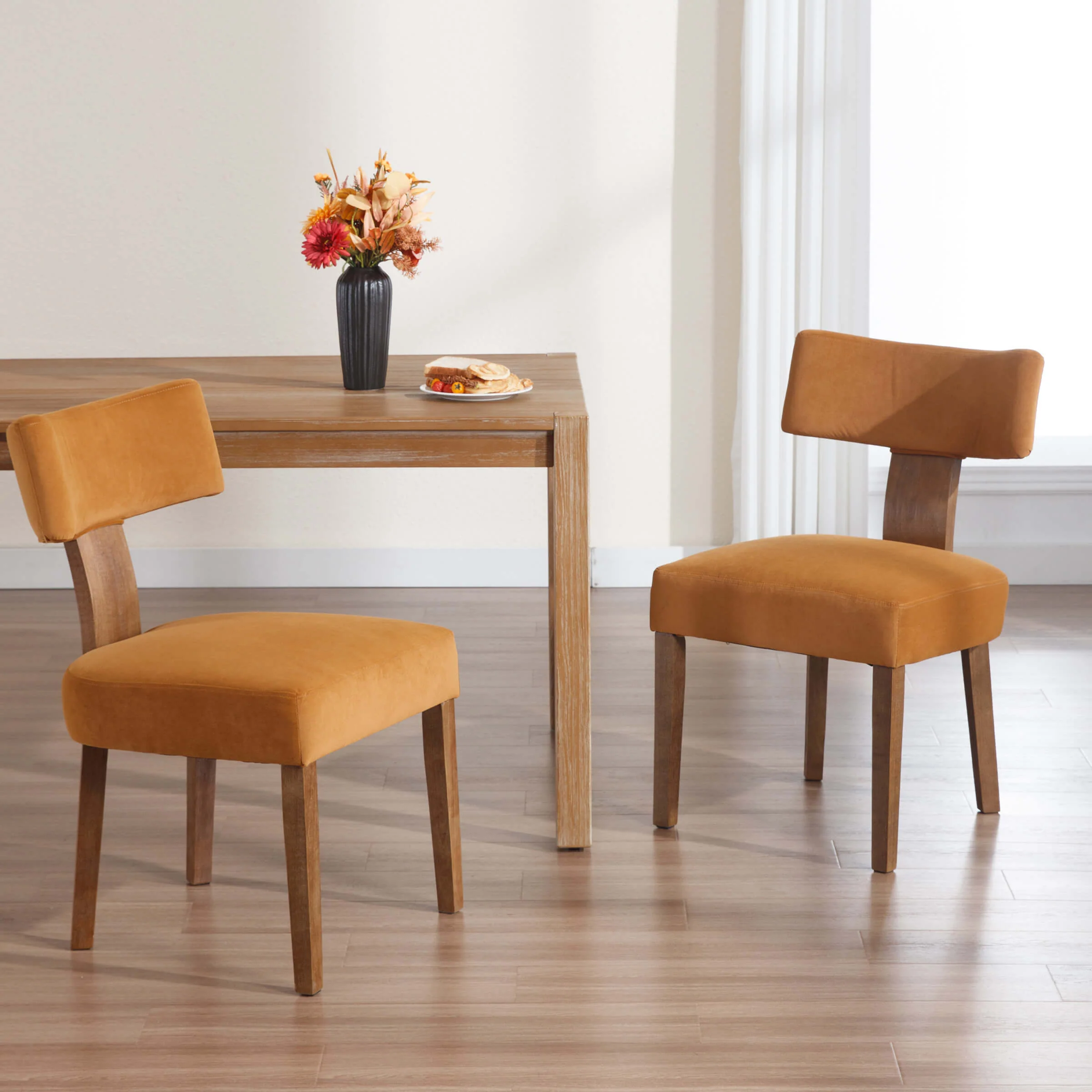 Classic Curved Open Back Dining Chairs Set of 2 - 1670&1917&1918 - Image 114