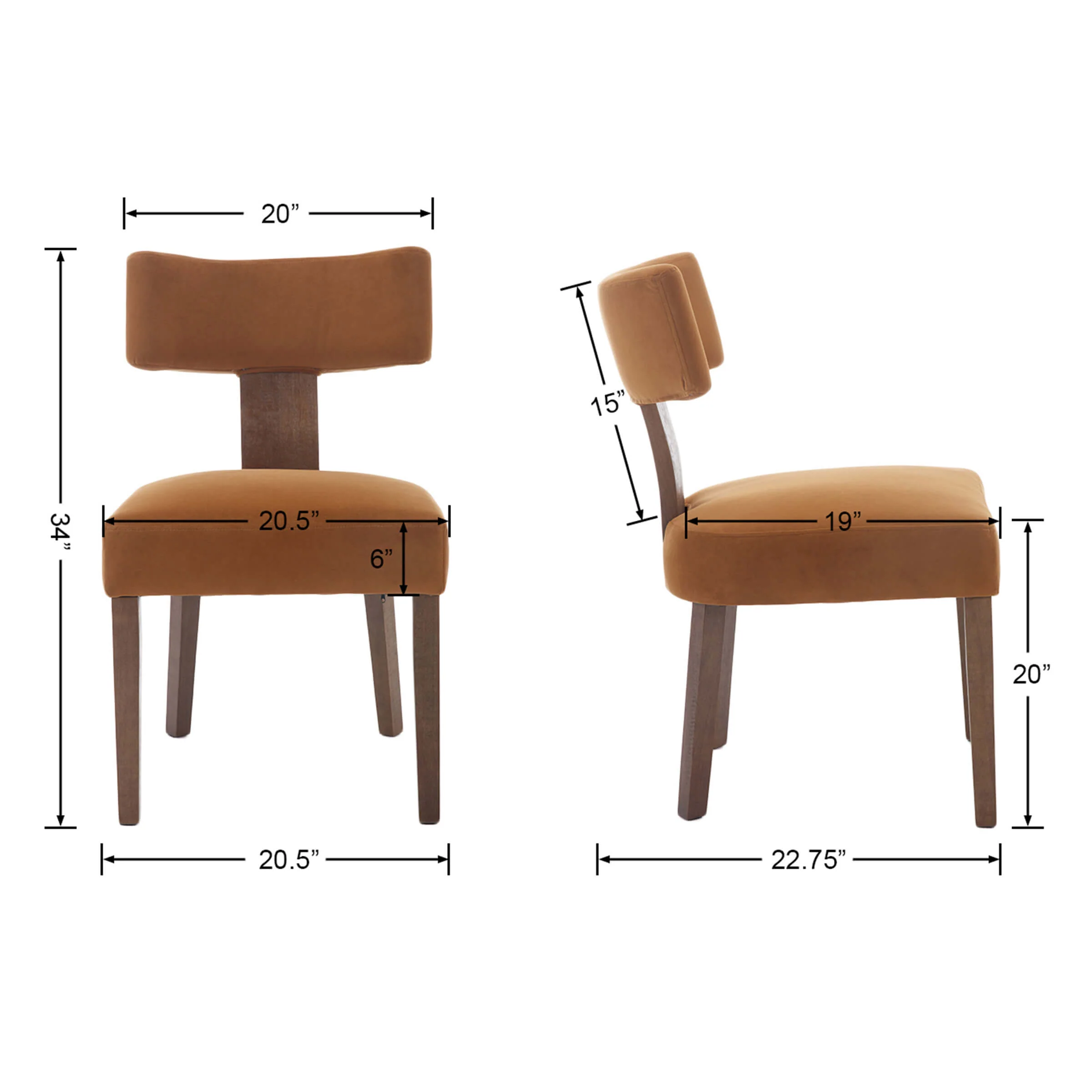 Classic Curved Open Back Dining Chairs Set of 2 - 1670&1917&1918 - Image 120