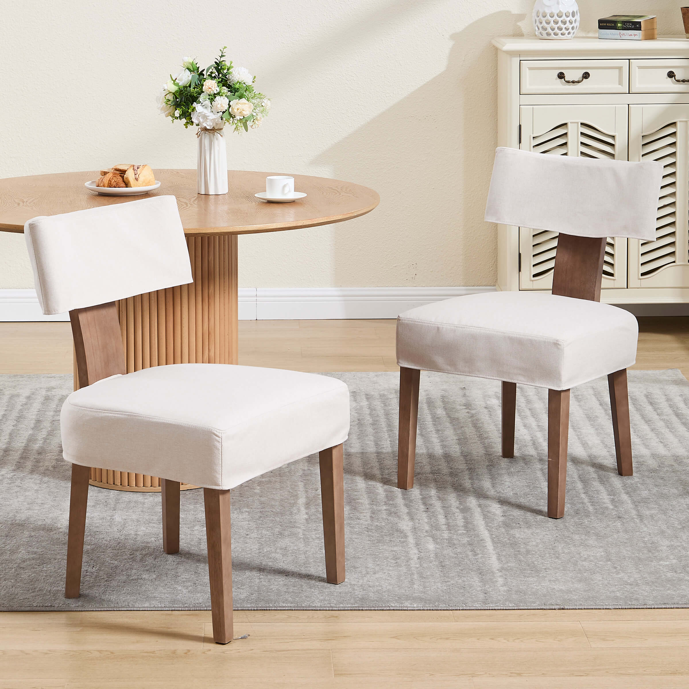 Classic Curved Open Back Dining Chairs Set of 2 - 1670&1917&1918 - Image 121