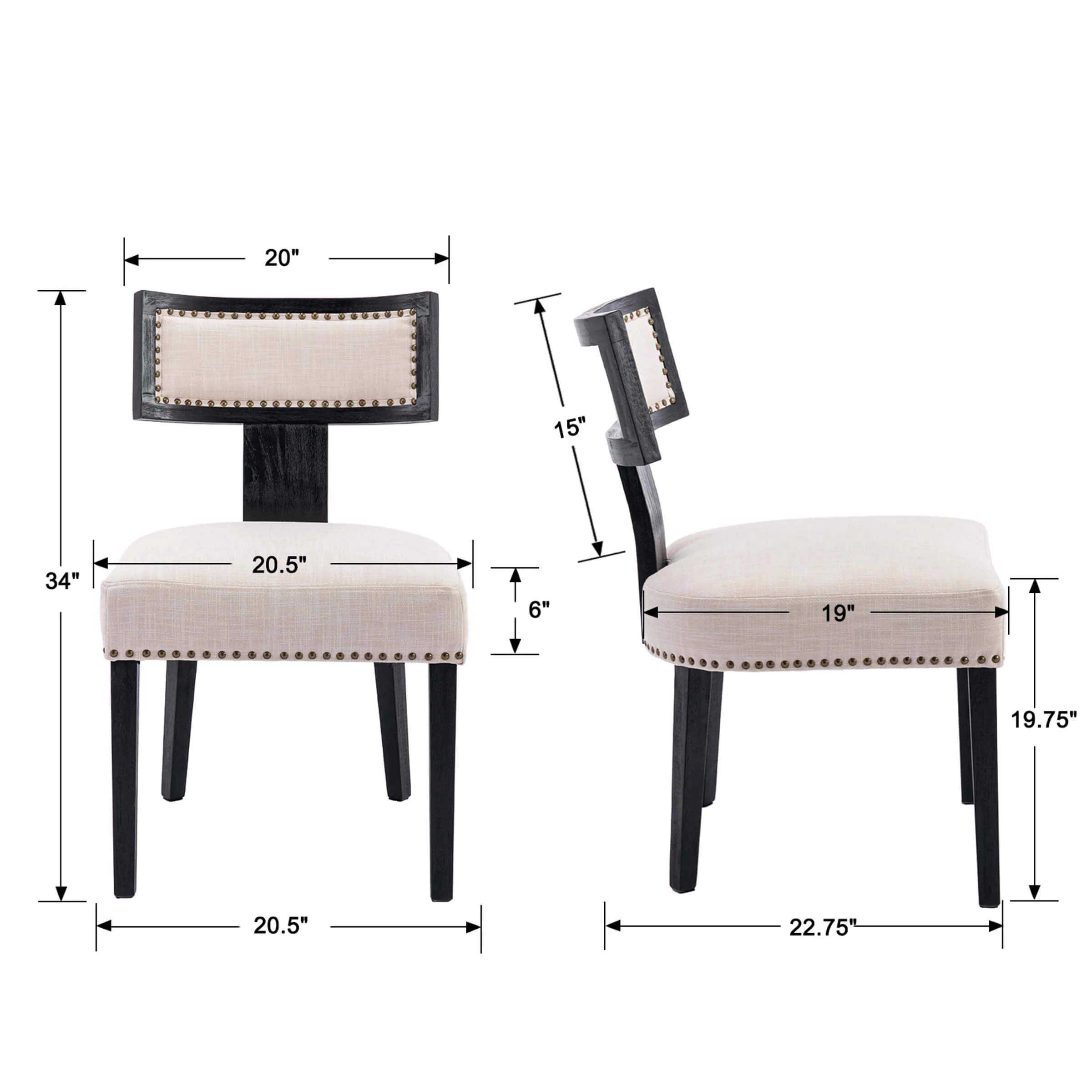 Classic Curved Open Back Dining Chairs Set of 2 - 1670&1917&1918 - Image 136