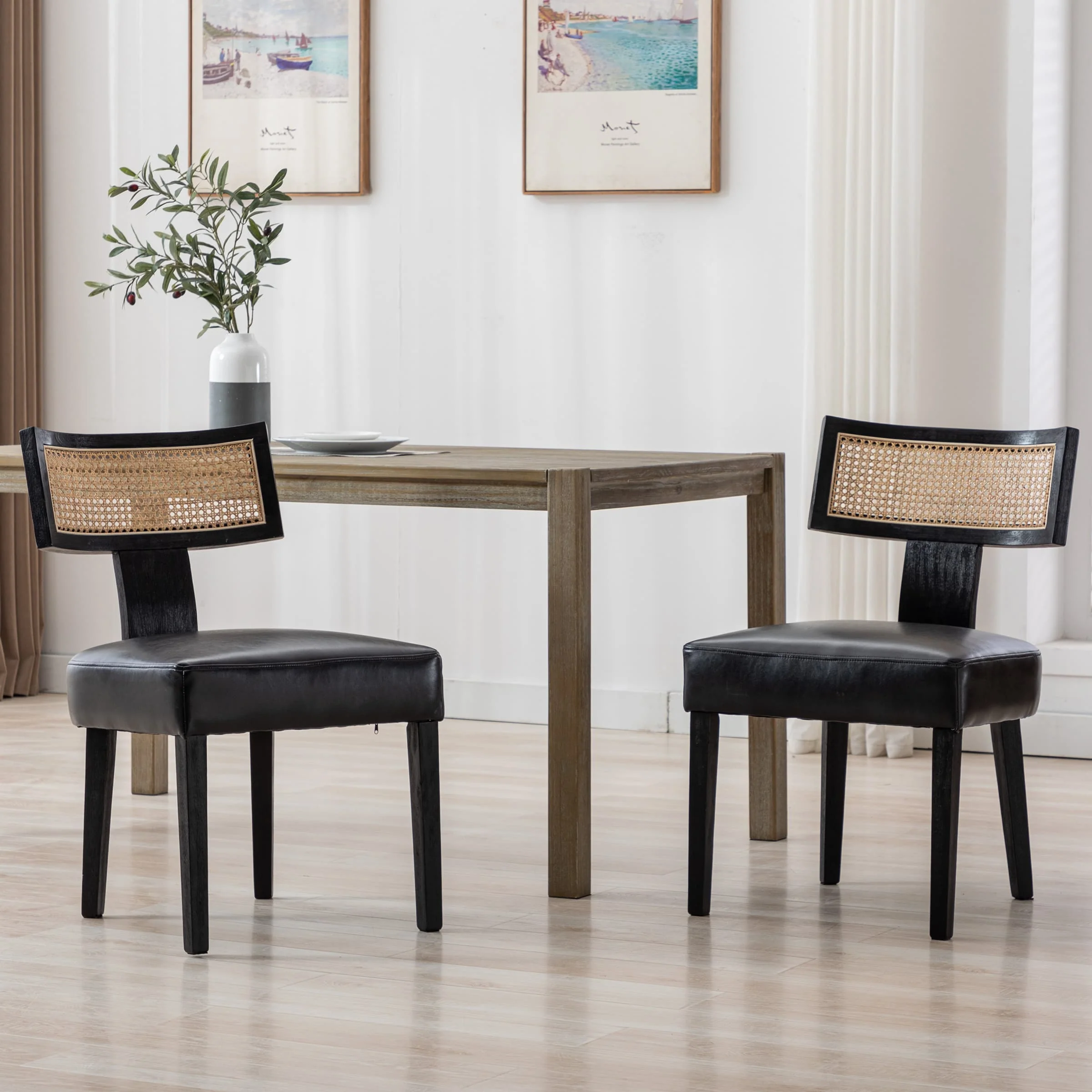 Classic Curved Open Back Dining Chairs Set of 2 - 1670&1917&1918 - Image 16