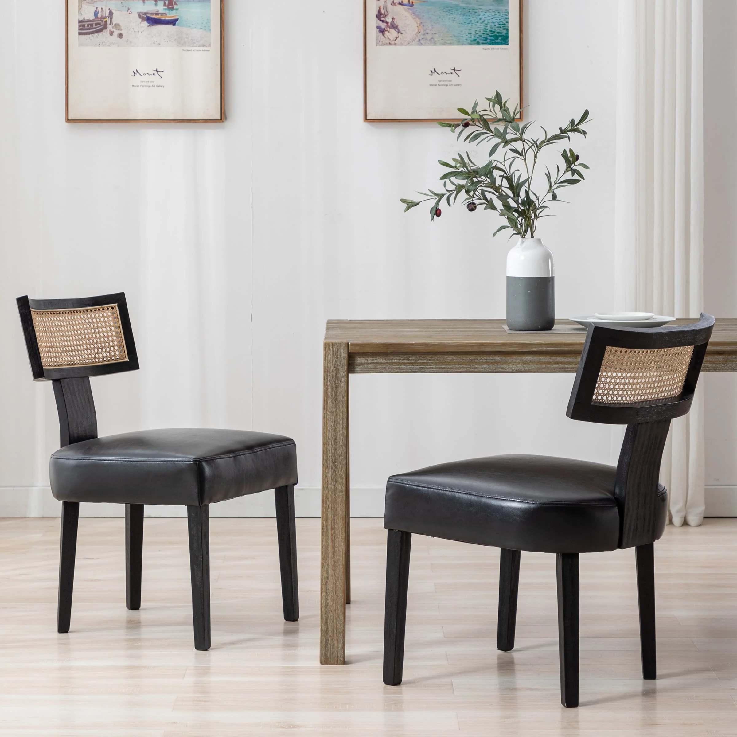 Classic Curved Open Back Dining Chairs Set of 2 - 1670&1917&1918 - Image 18