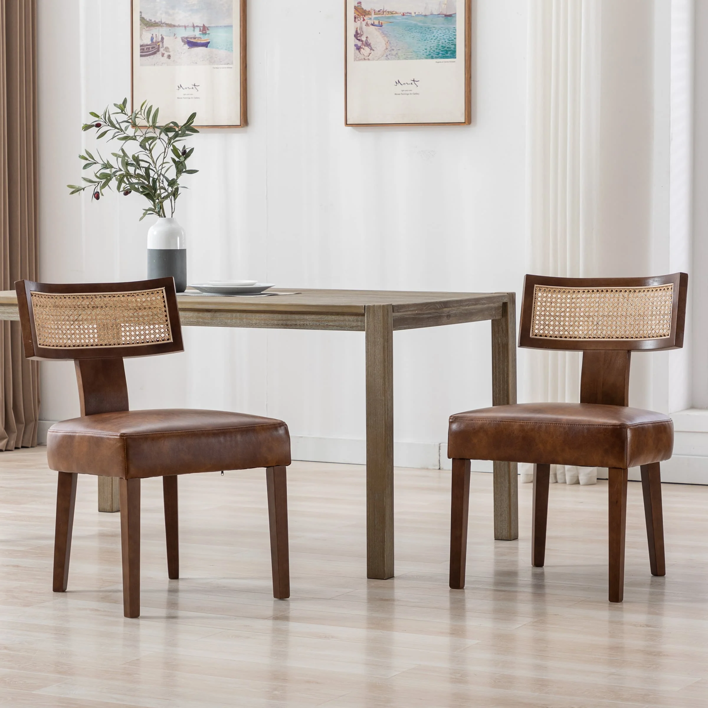 Classic Curved Open Back Dining Chairs Set of 2 - 1670&1917&1918 - Image 26