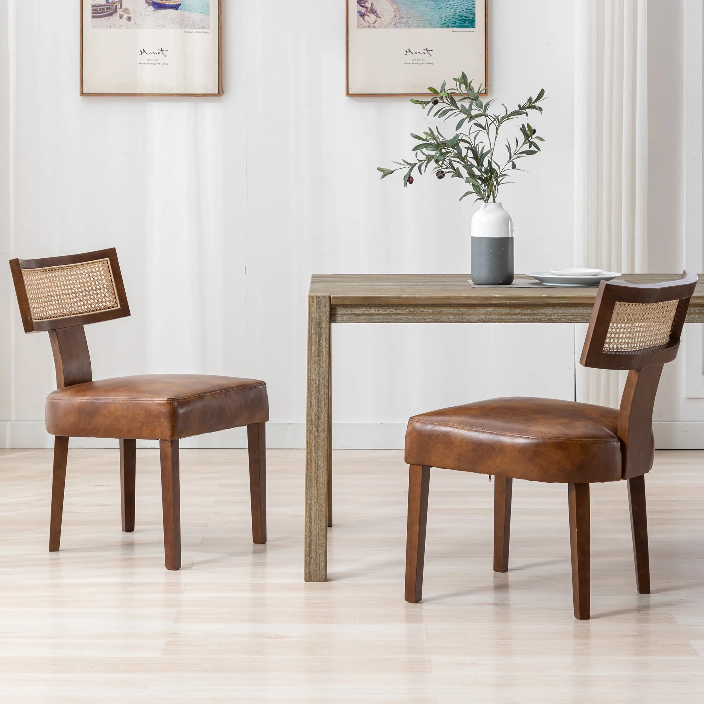 Classic Curved Open Back Dining Chairs Set of 2 - 1670&1917&1918 - Image 27
