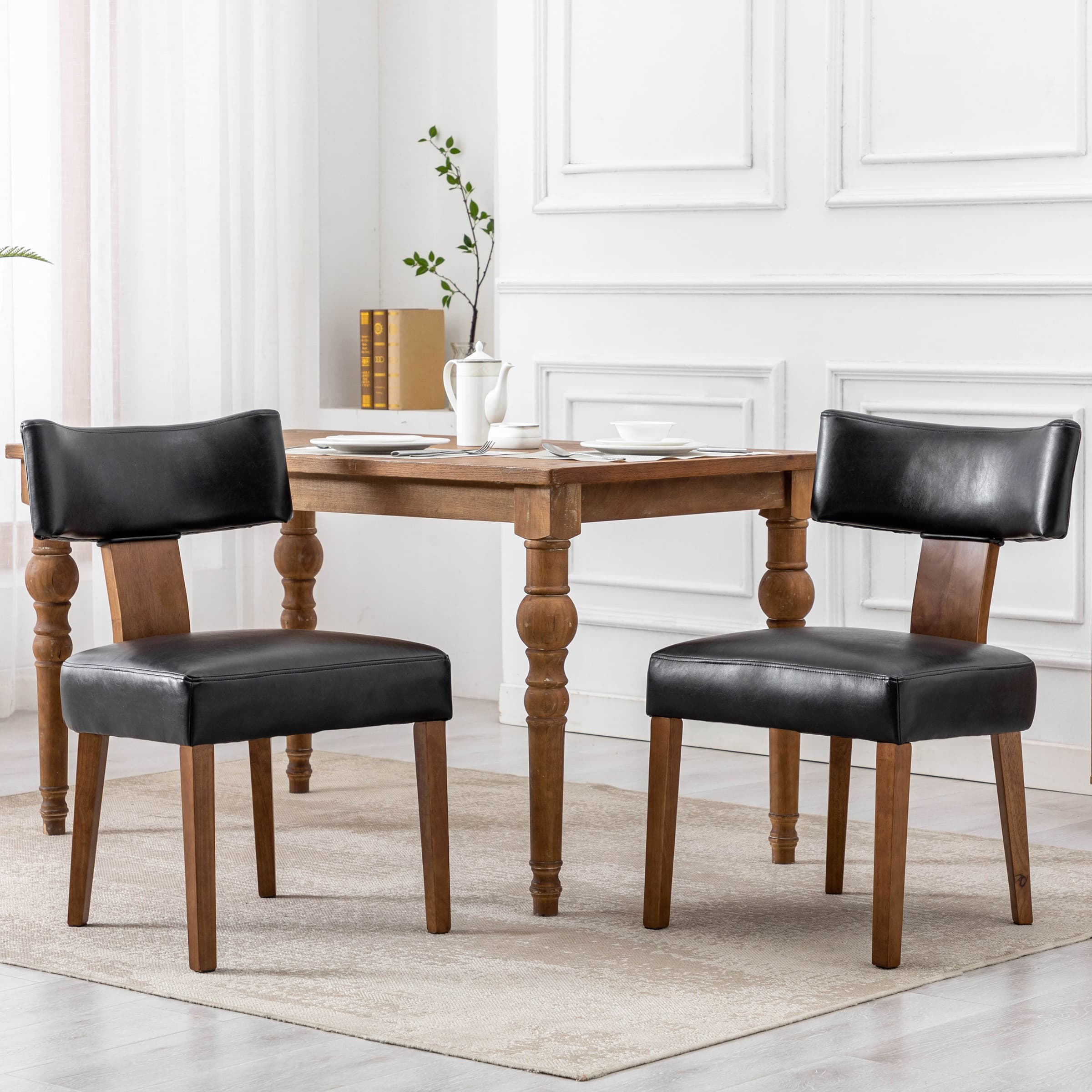 Classic Curved Open Back Dining Chairs Set of 2 - 1670&1917&1918 - Image 38