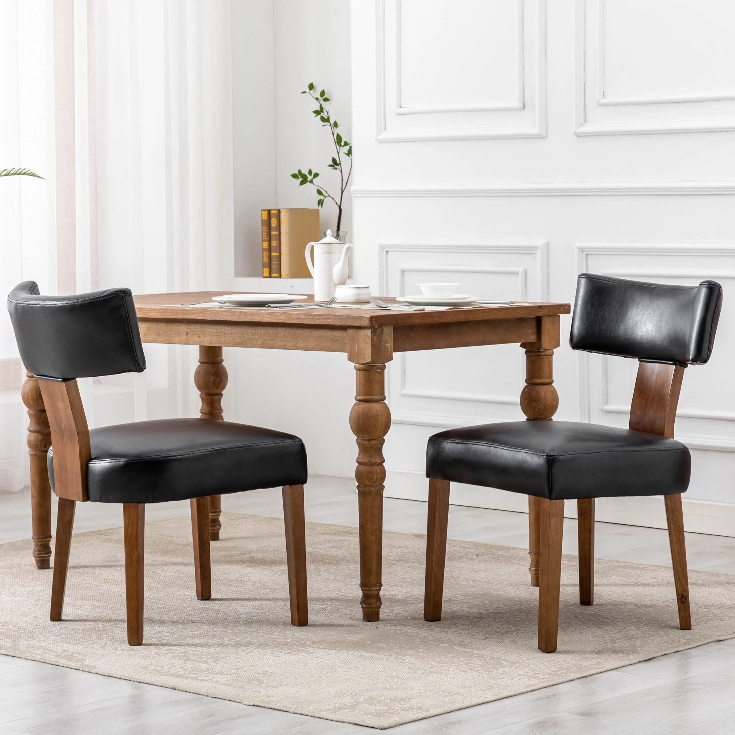 Classic Curved Open Back Dining Chairs Set of 2 - 1670&1917&1918 - Image 39