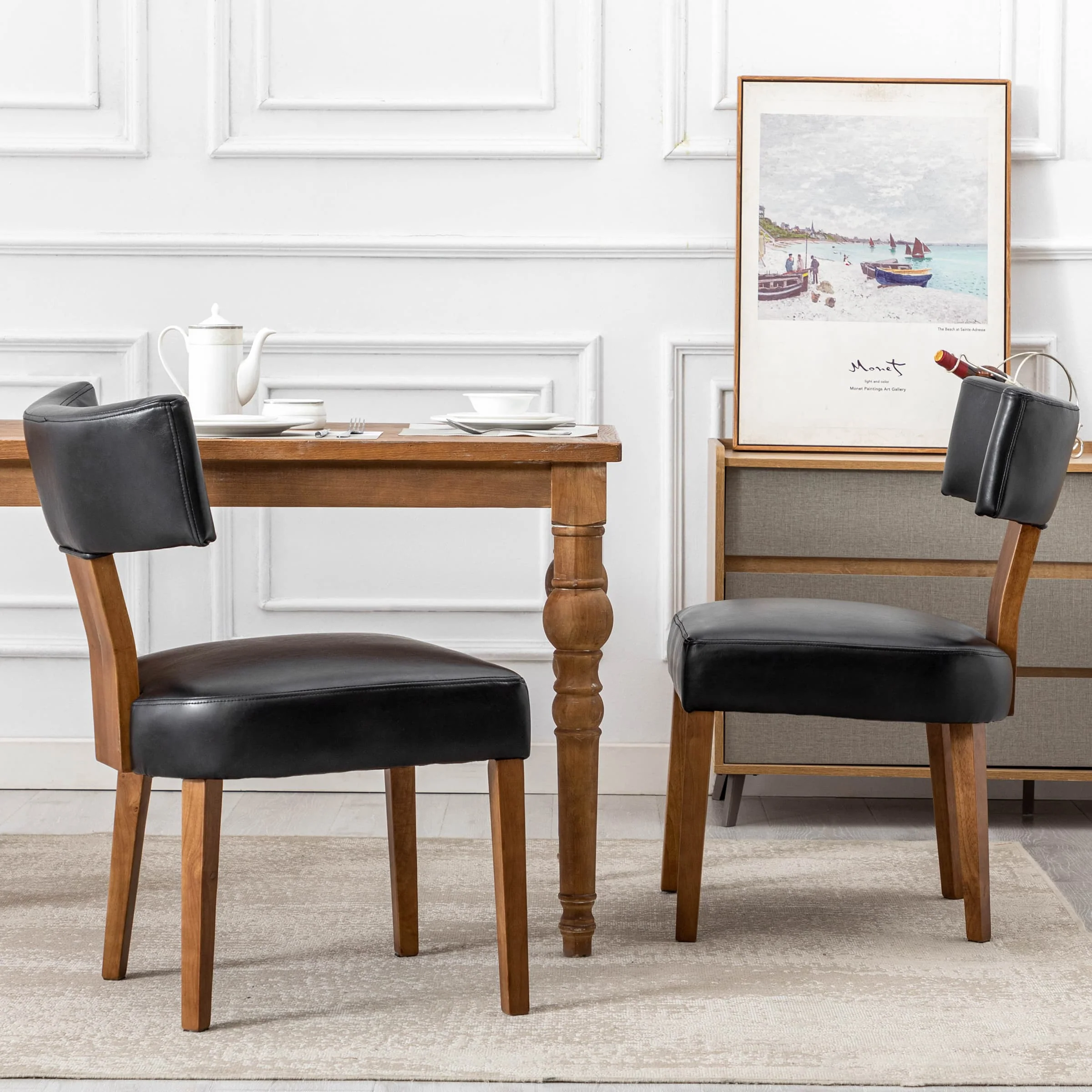 Classic Curved Open Back Dining Chairs Set of 2 - 1670&1917&1918 - Image 40