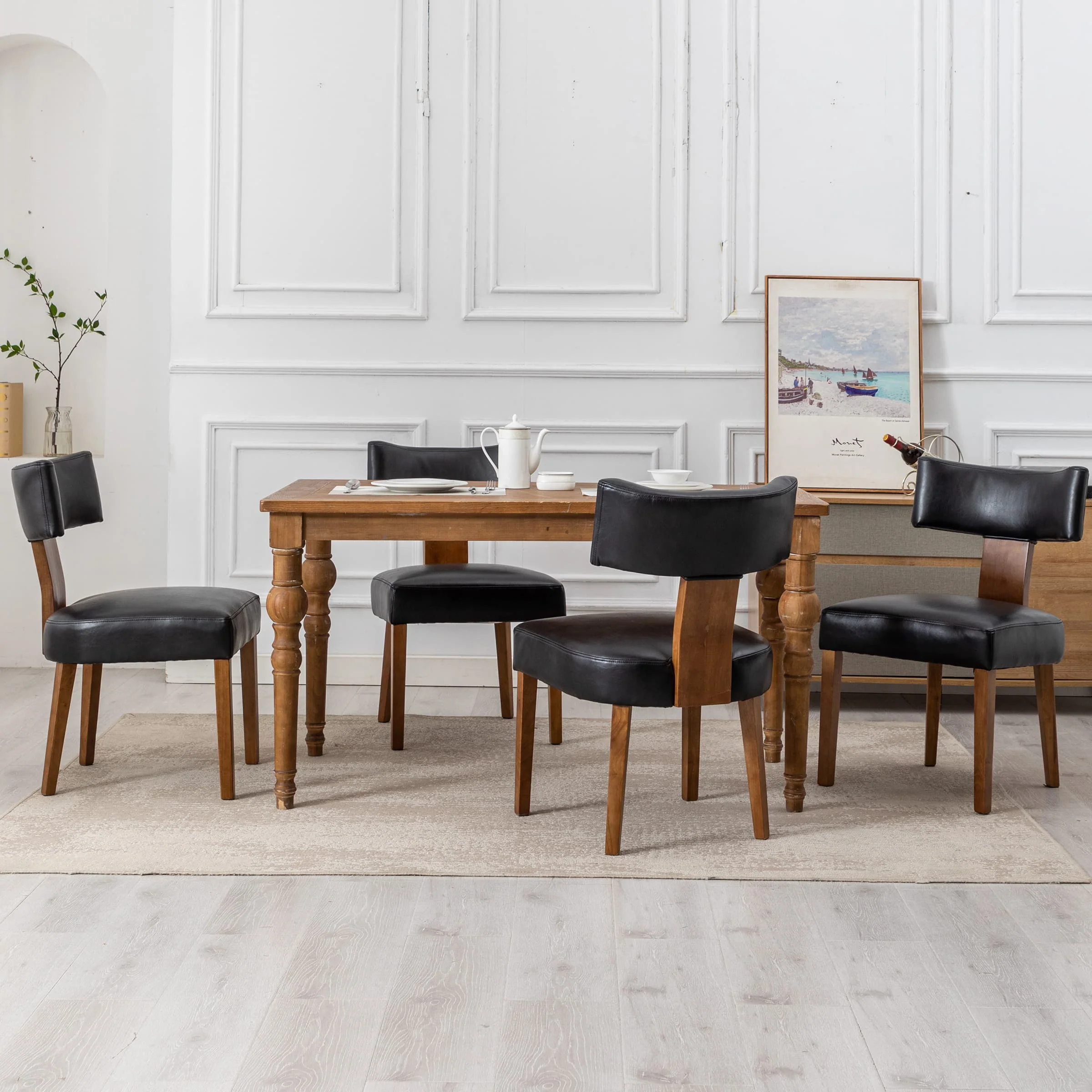 Classic Curved Open Back Dining Chairs Set of 2 - 1670&1917&1918 - Image 41