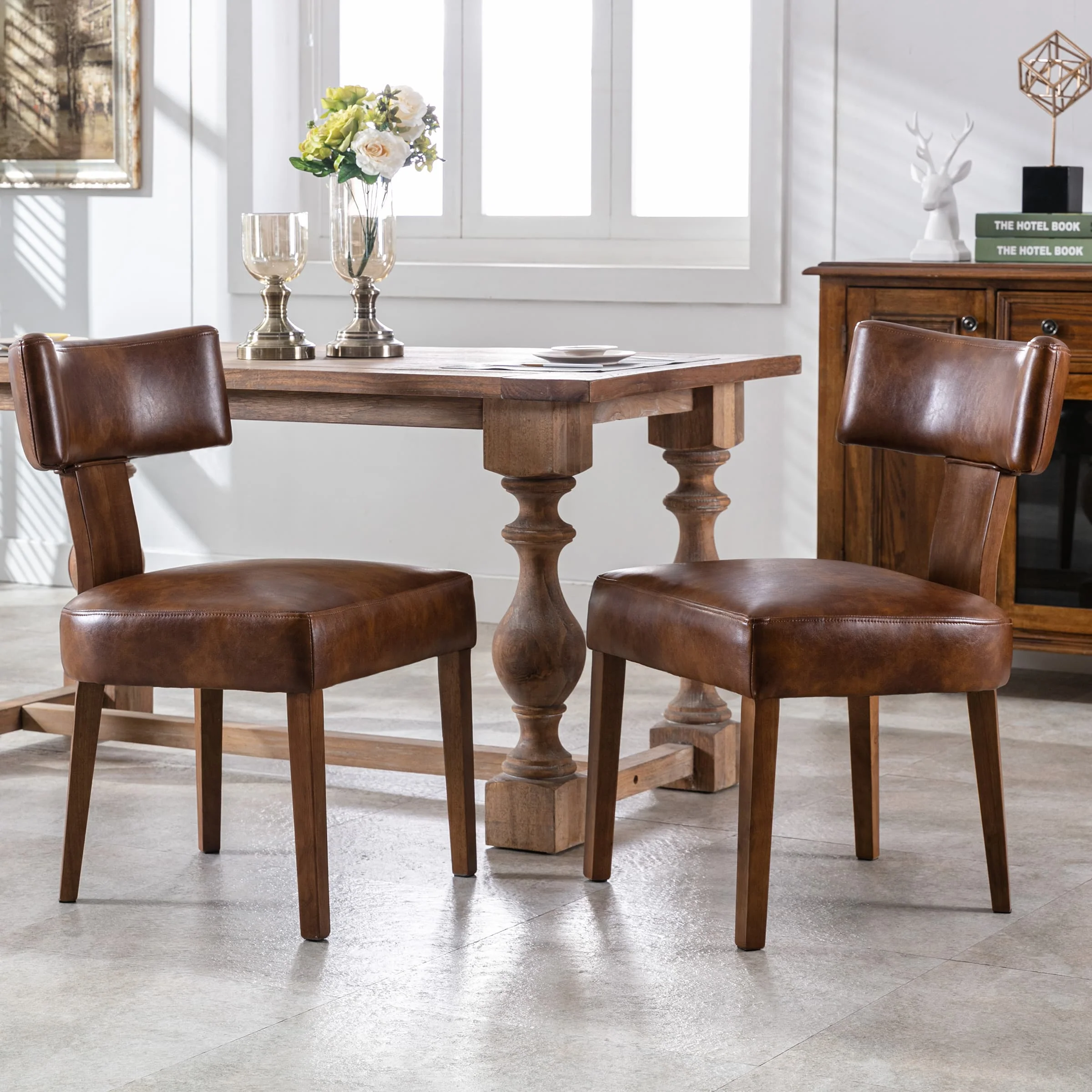 Classic Curved Open Back Dining Chairs Set of 2 - 1670&1917&1918 - Image 47