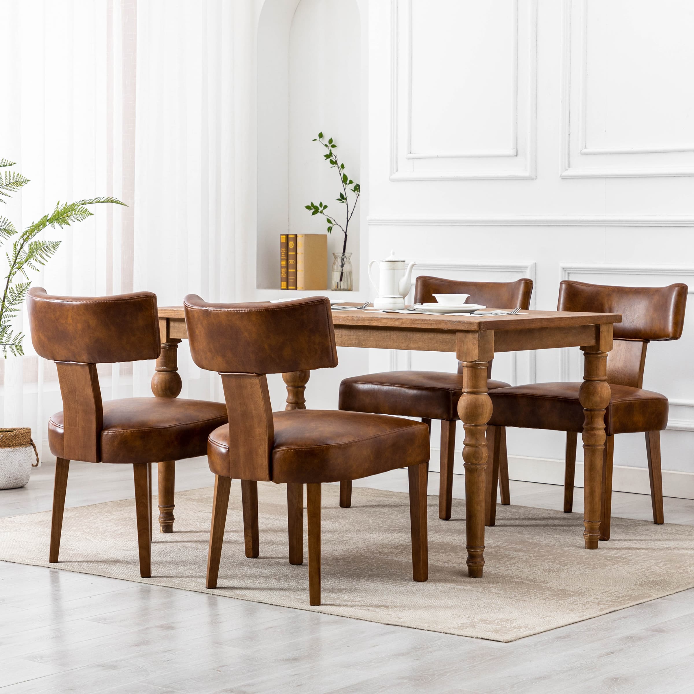 Classic Curved Open Back Dining Chairs Set of 2 - 1670&1917&1918 - Image 49