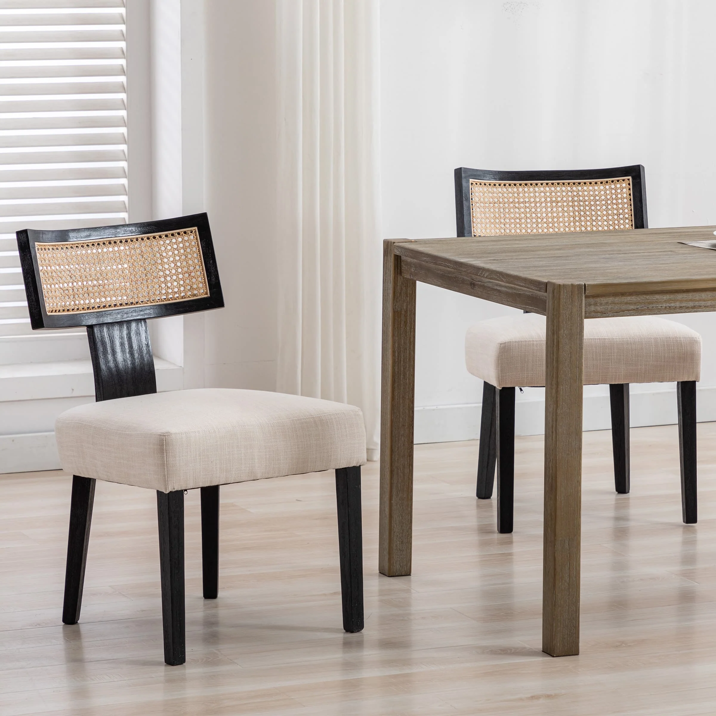 Classic Curved Open Back Dining Chairs Set of 2 - 1670&1917&1918 - Image 5