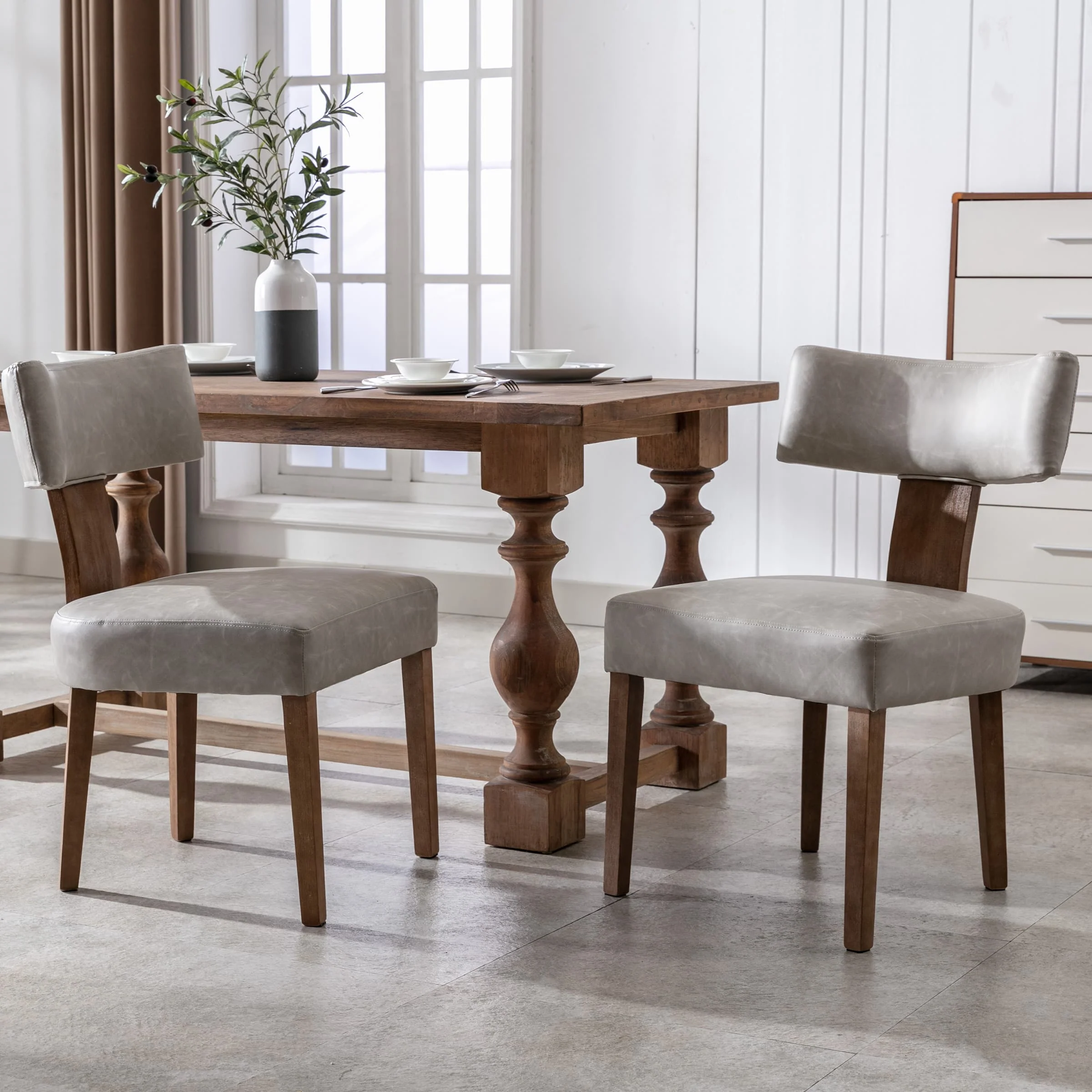 Classic Curved Open Back Dining Chairs Set of 2 - 1670&1917&1918 - Image 55