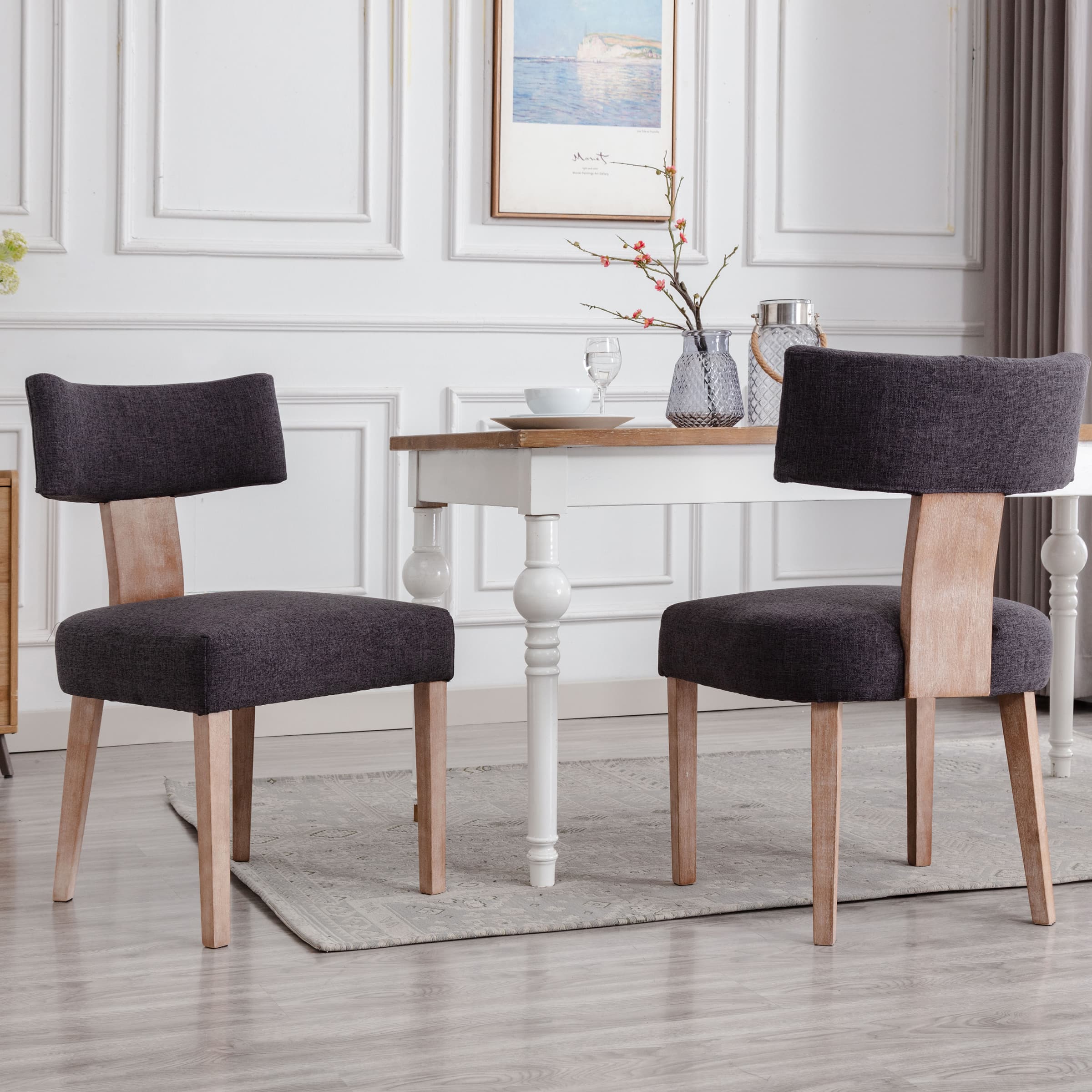 Classic Curved Open Back Dining Chairs Set of 2 - 1670&1917&1918 - Image 61