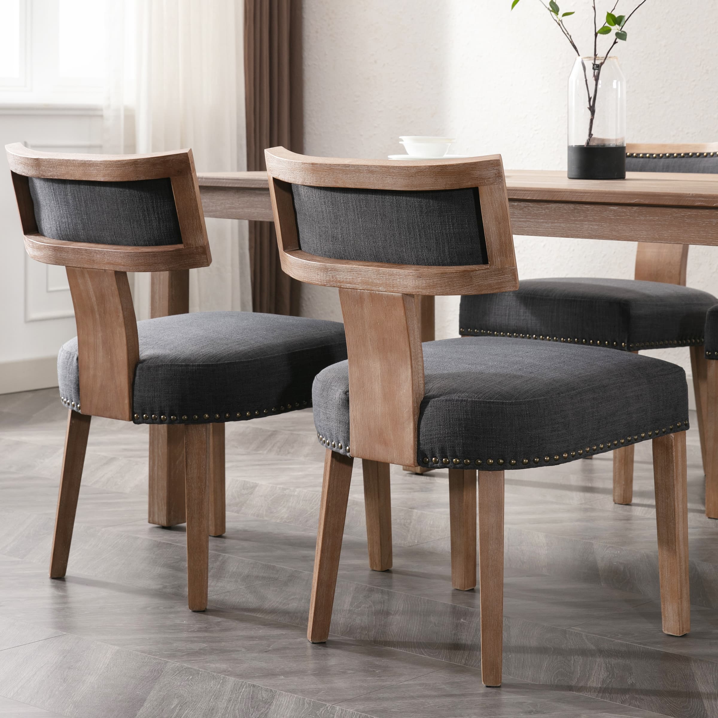 Classic Curved Open Back Dining Chairs Set of 2 - 1670&1917&1918 - Image 63