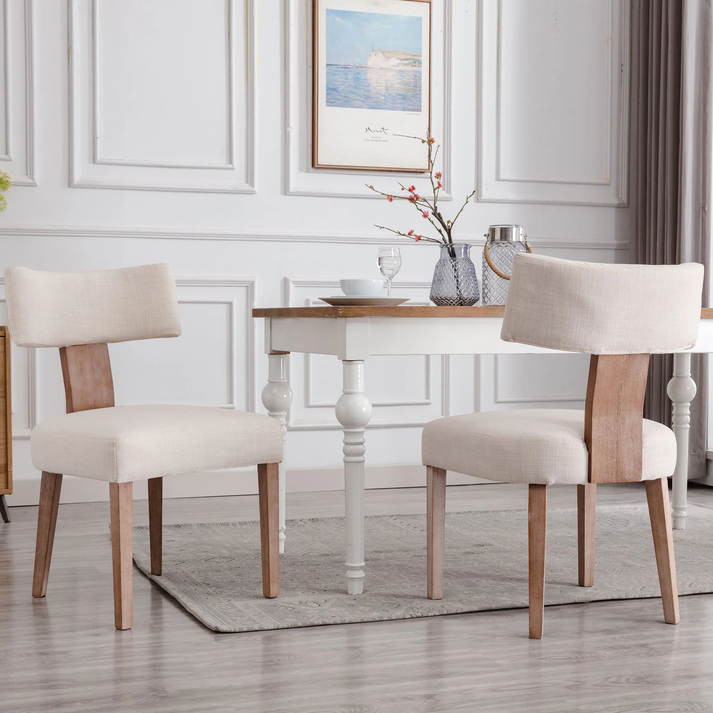 Classic Curved Open Back Dining Chairs Set of 2 - 1670&1917&1918 - Image 67